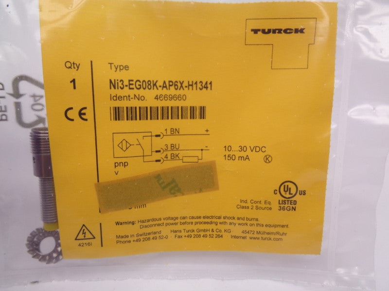 TURCK NI3-EG08K-AP6X-H1341 4669660 10-30VDC NSMP