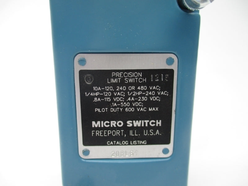 MICRO SWITCH 208LS1 600VAC 10A NSMP