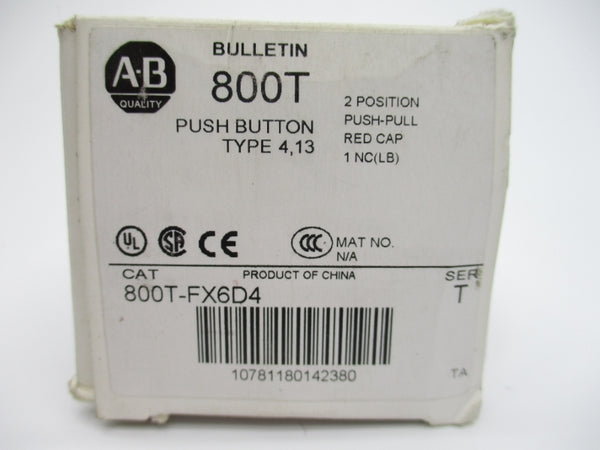 ALLEN BRADLEY 800T-FX6D4 SER. T (WH) NSMP
