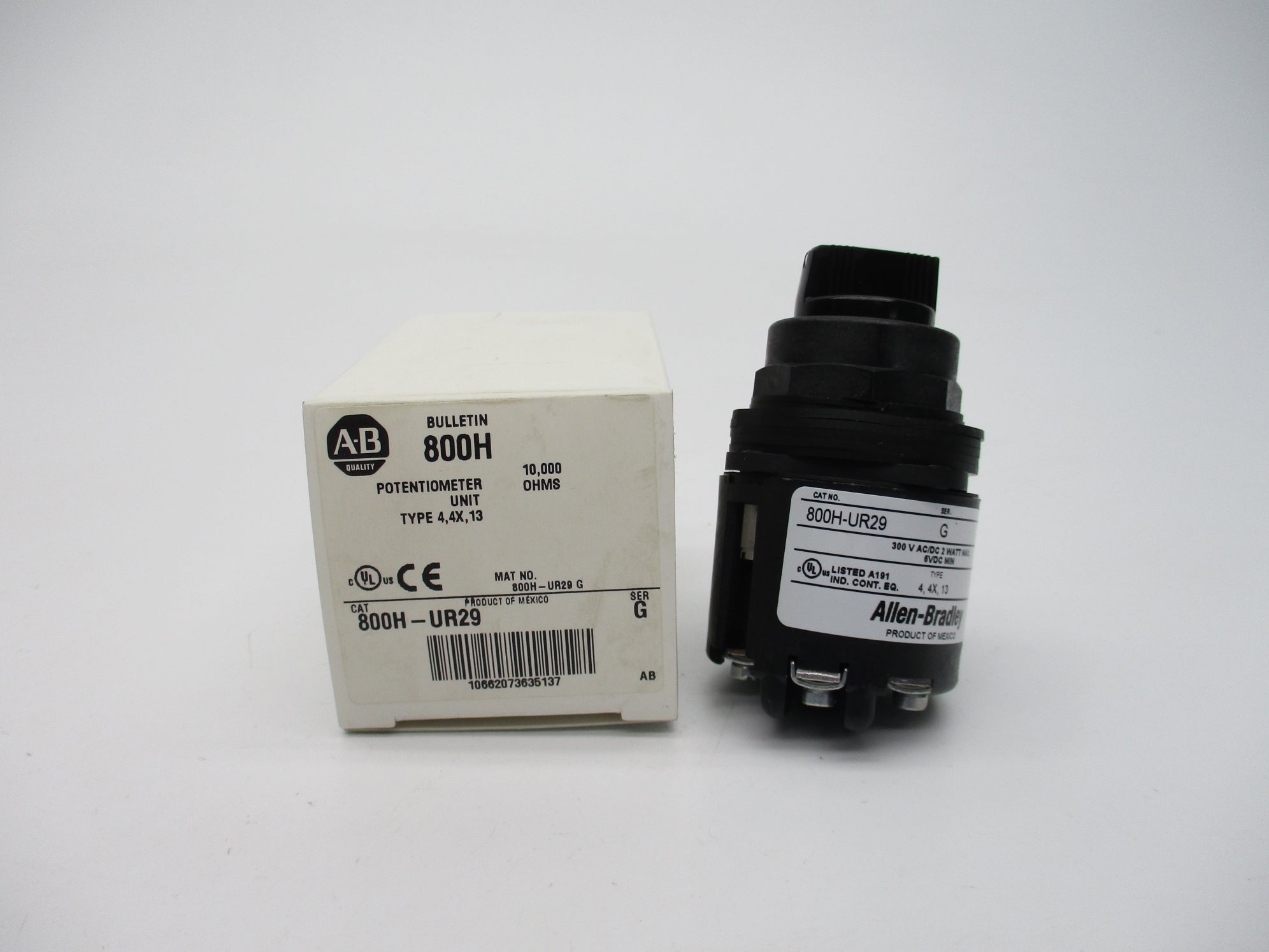 ALLEN BRADLEY 800H-UR29 SER. G 300VAC/DC (WH) NSMP