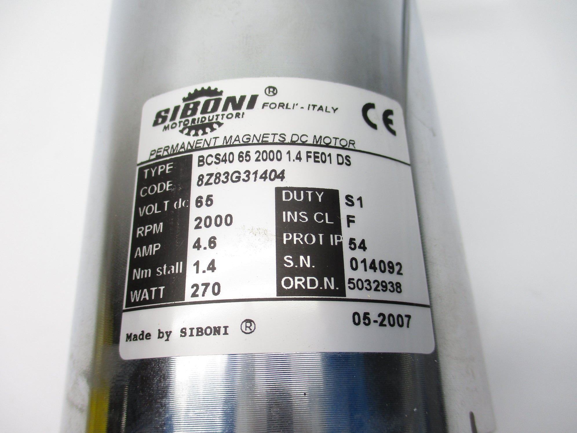 SIBONI MOTORIDUTTORI 8Z83G31404 NSNP