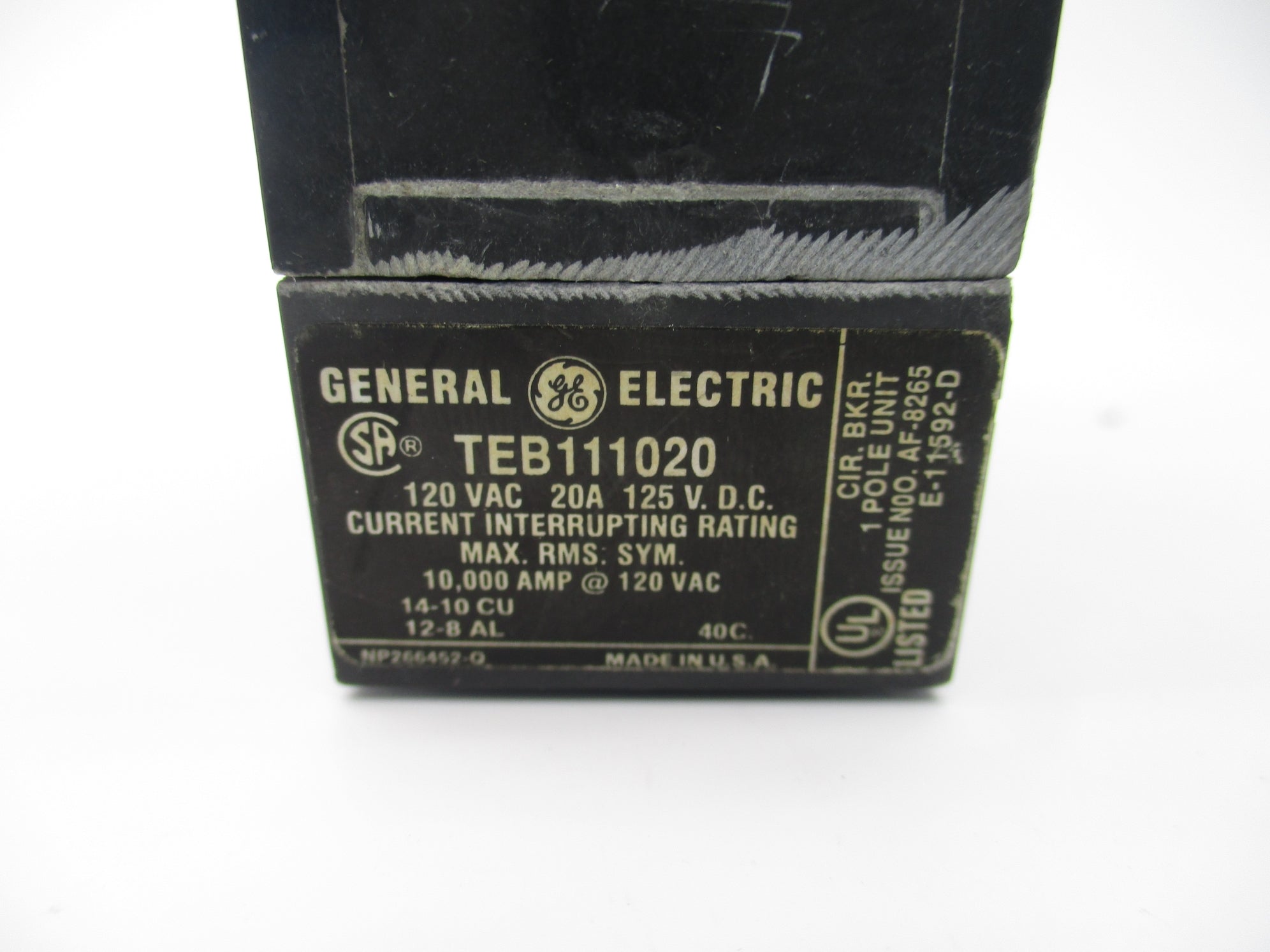 GENERAL ELECTRIC TEB111020 20A 120VAC UNMP