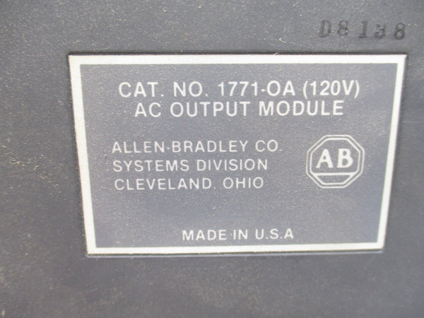 ALLEN BRADLEY 1771-OA 120V UNMP