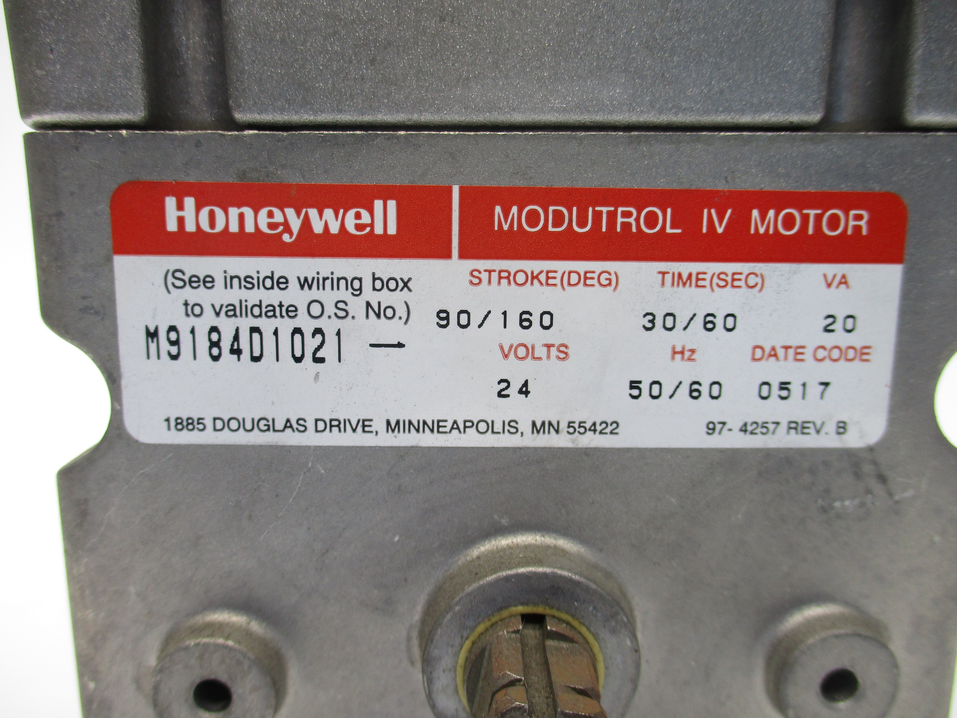 HONEYWELL M9184D1021 24V 30-60S NSNP