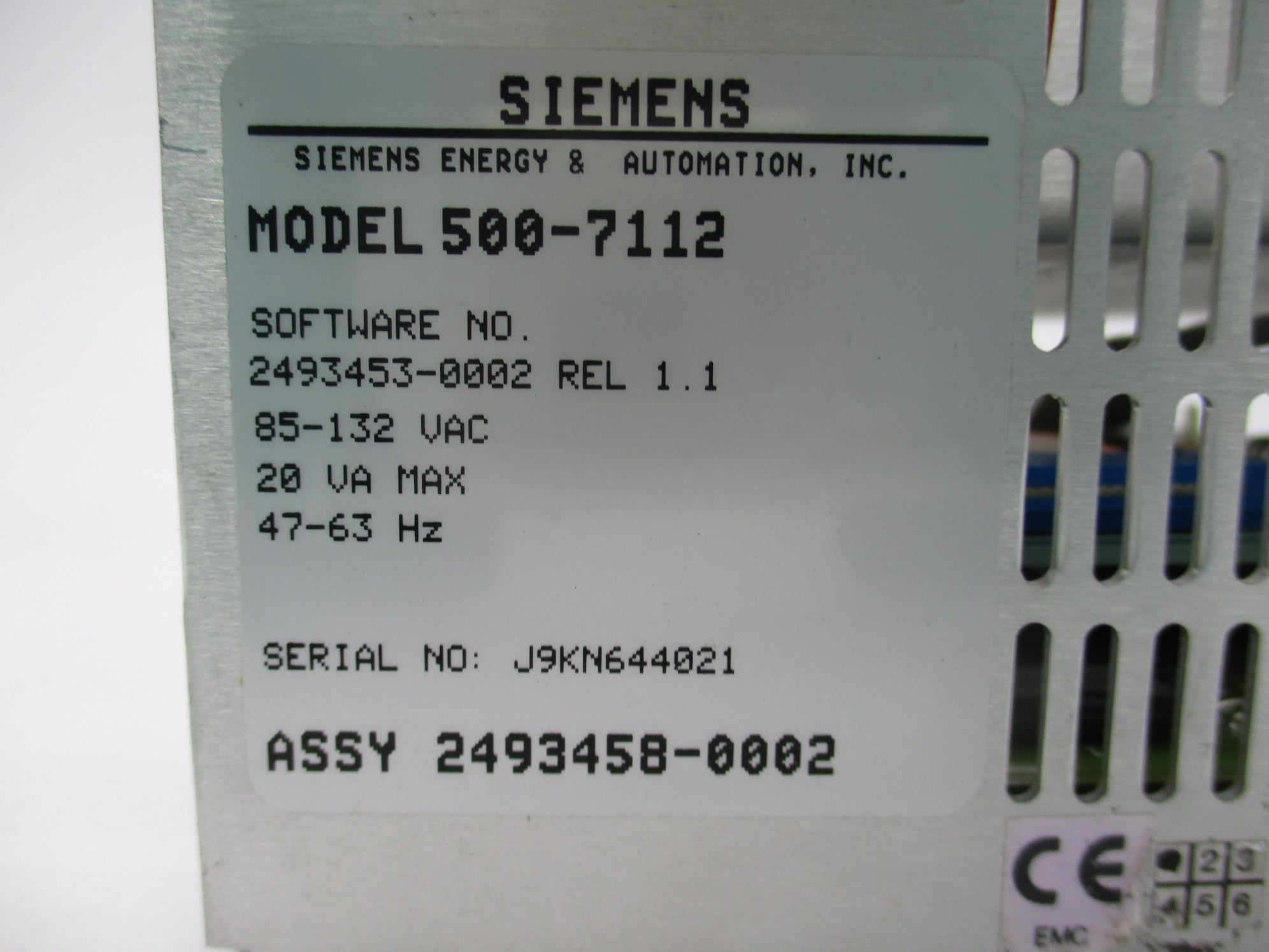 SIEMENS 500-7112 85-132VAC NSNP