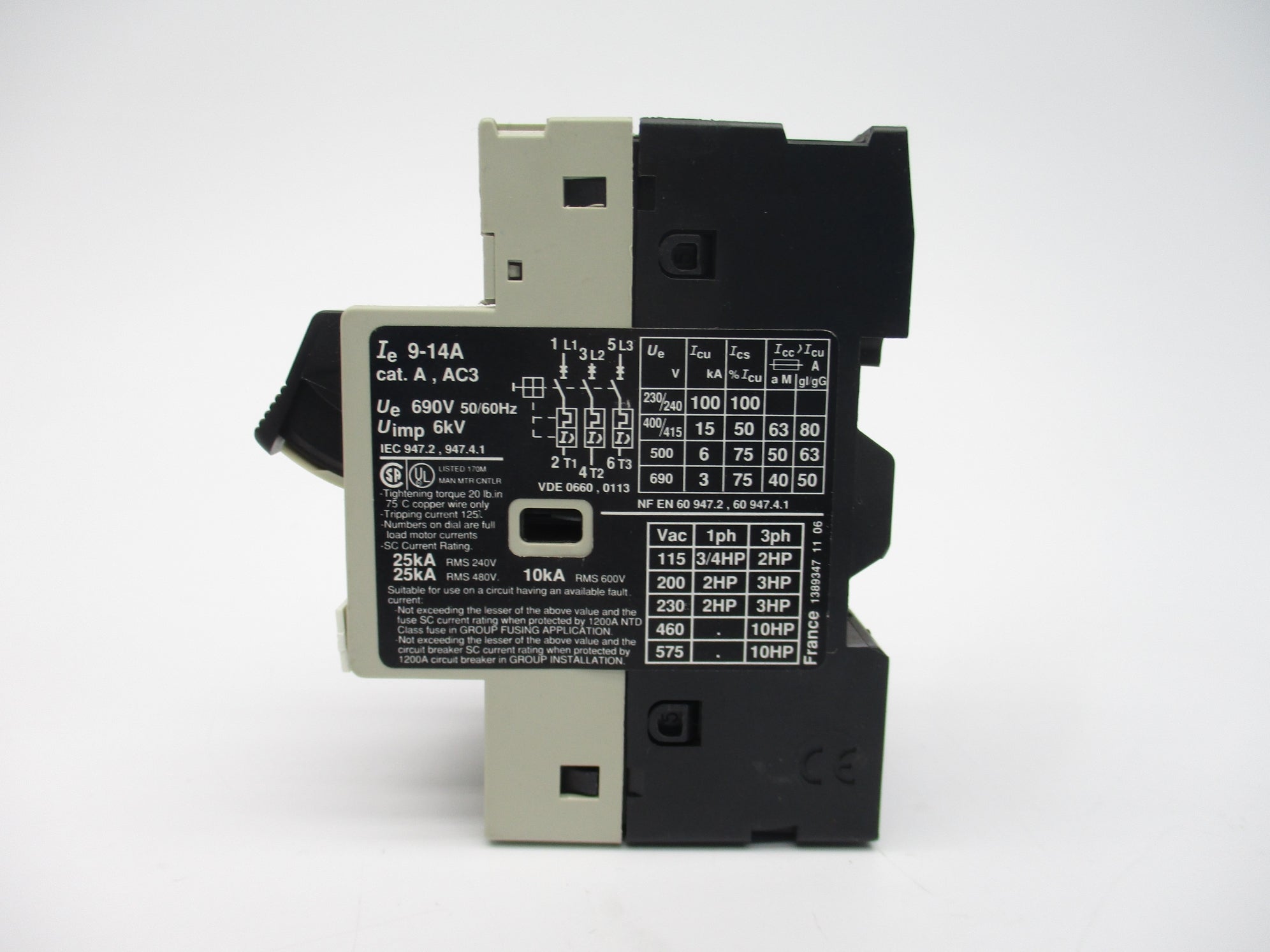 TELEMECANIQUE GV2-M16 690V 9-14A NSNP