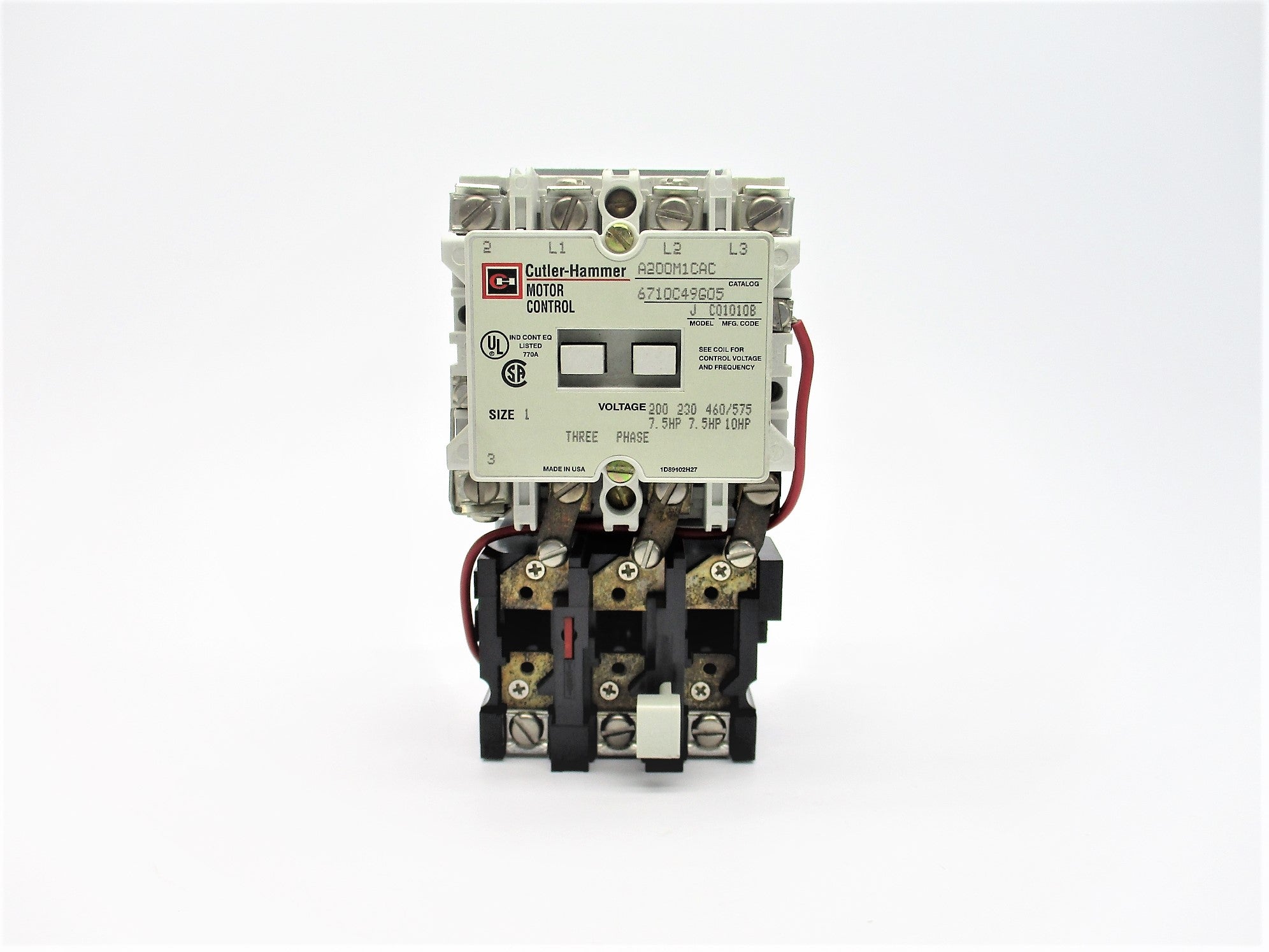 CUTLER HAMMER A200M1CAC 120V NSNP