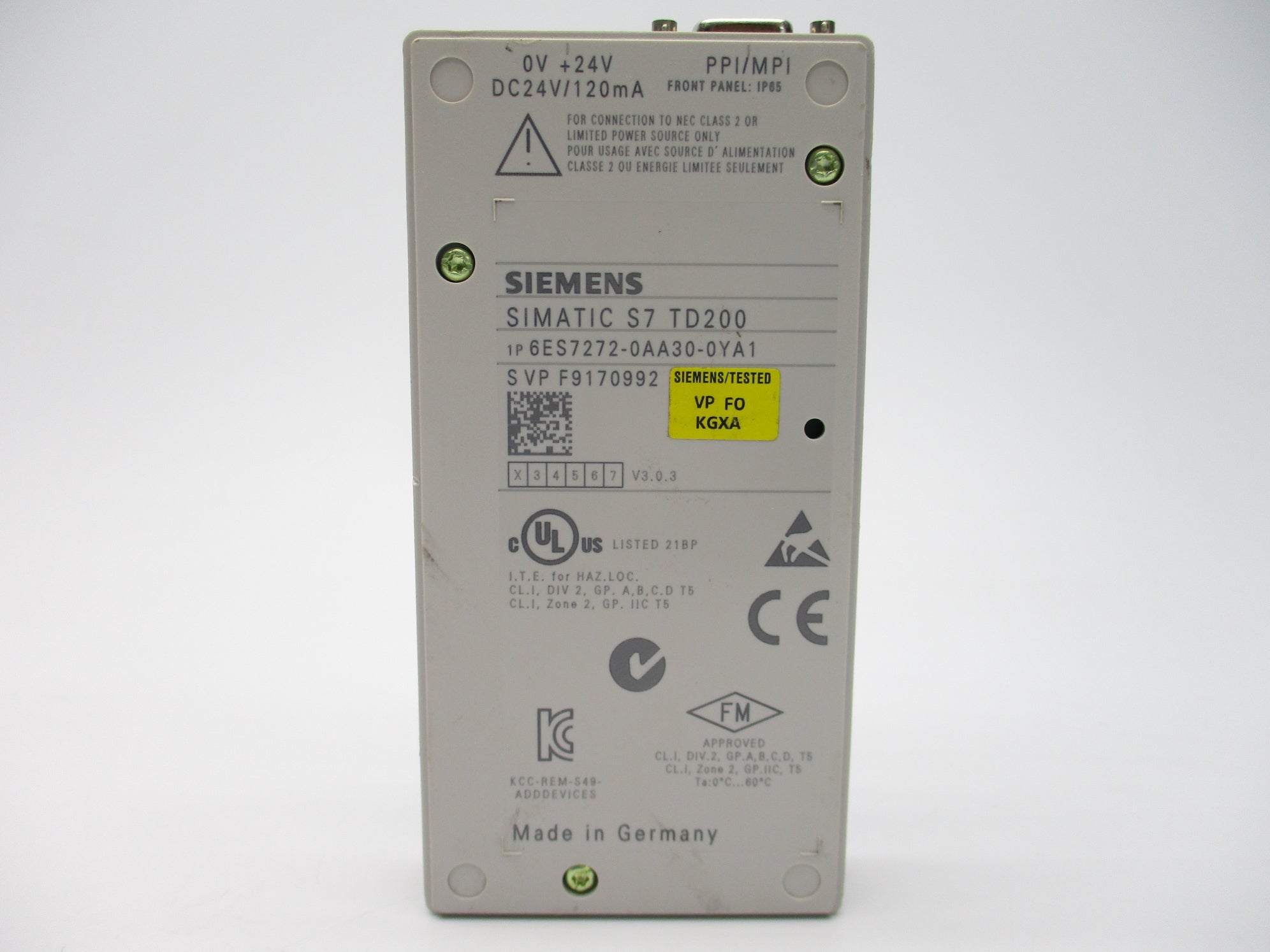 SIEMENS 6ES7272-0AA30-0YA1 24VDC NSNP