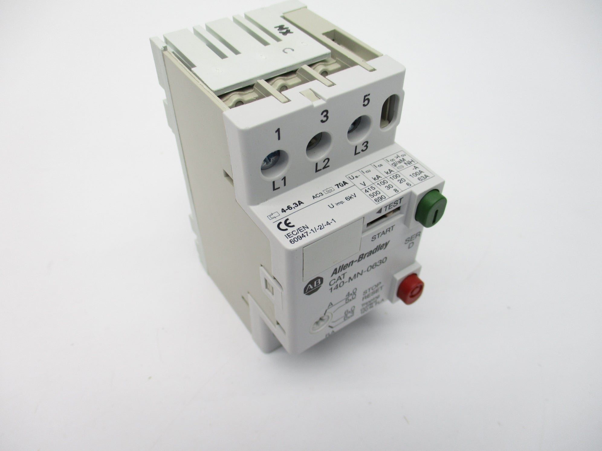 ALLEN BRADLEY 140-MN-0630 SER. D 4-6.3A (BR/WH) NSMP
