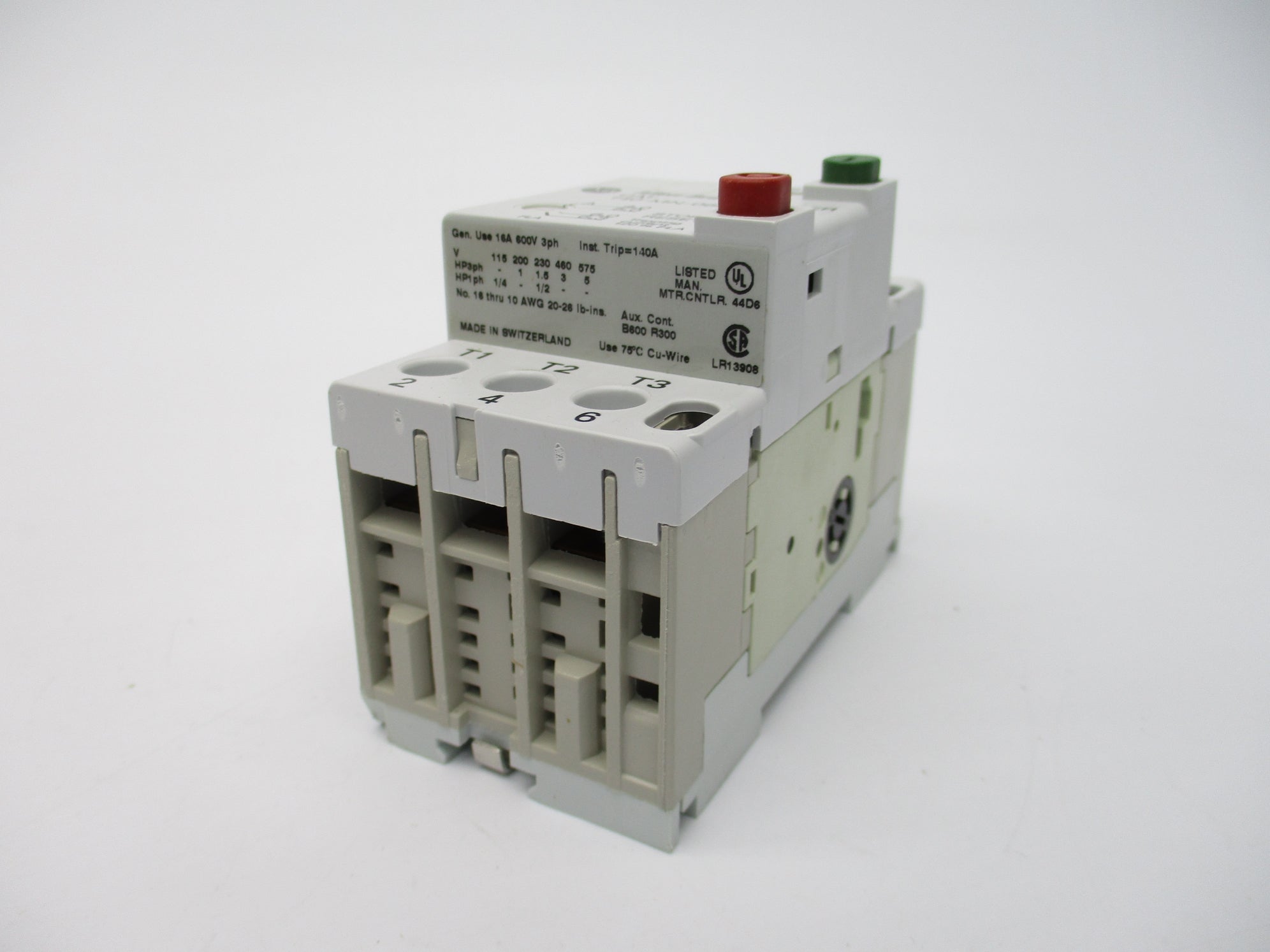 ALLEN BRADLEY 140-MN-0630 SER. D 4-6.3A (BR/WH) NSMP