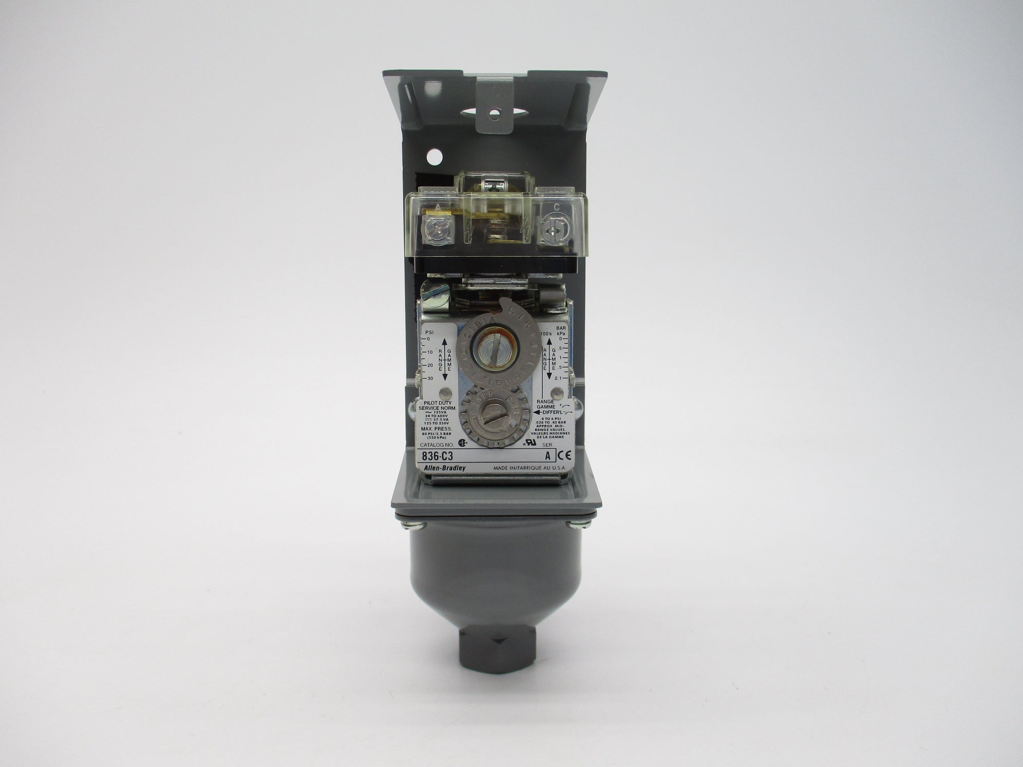 INDUSTRIAL SPARE PART 836-C3A SER. A 24-600V 0.8-30PSI (BR/WH) NSMP