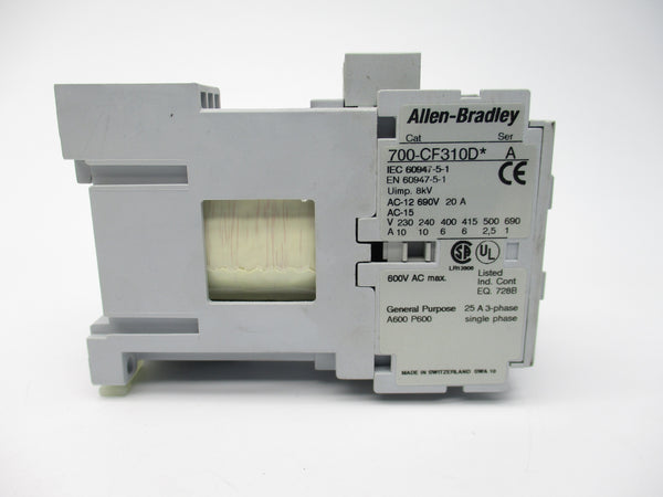 ALLEN BRADLEY 700-CF310DJ SER. A 24VDC 20A (BR/WH) NSMP