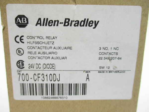 ALLEN BRADLEY 700-CF310DJ SER. A 24VDC 20A (BR/WH) NSMP