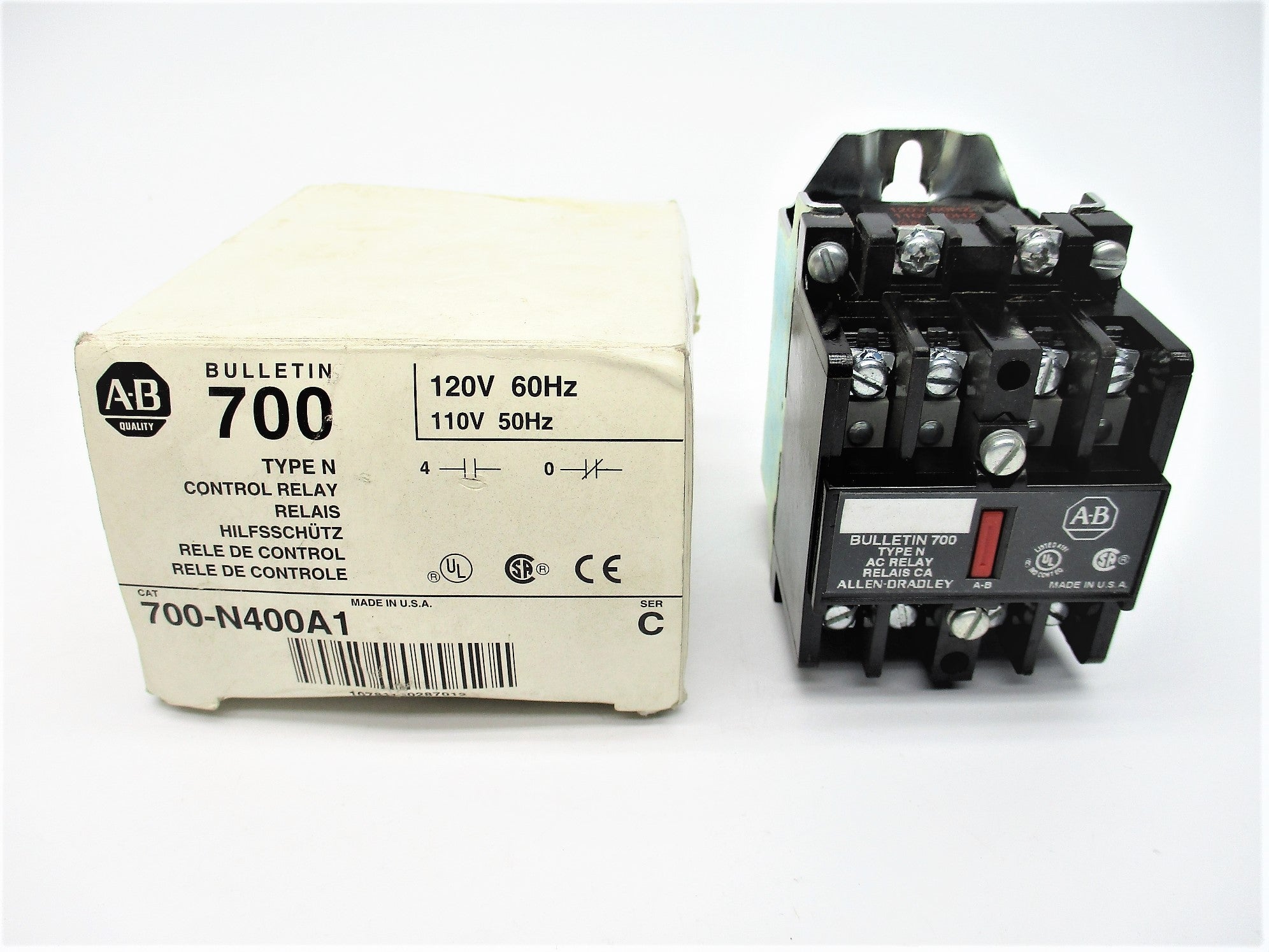 ALLEN BRADLEY 700-N400A1 SER. C 110/120V 60A (WH) NSMP