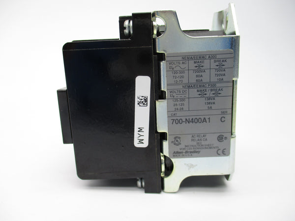 ALLEN BRADLEY 700-N400A1 SER. C 110/120V 60A (WH) NSMP