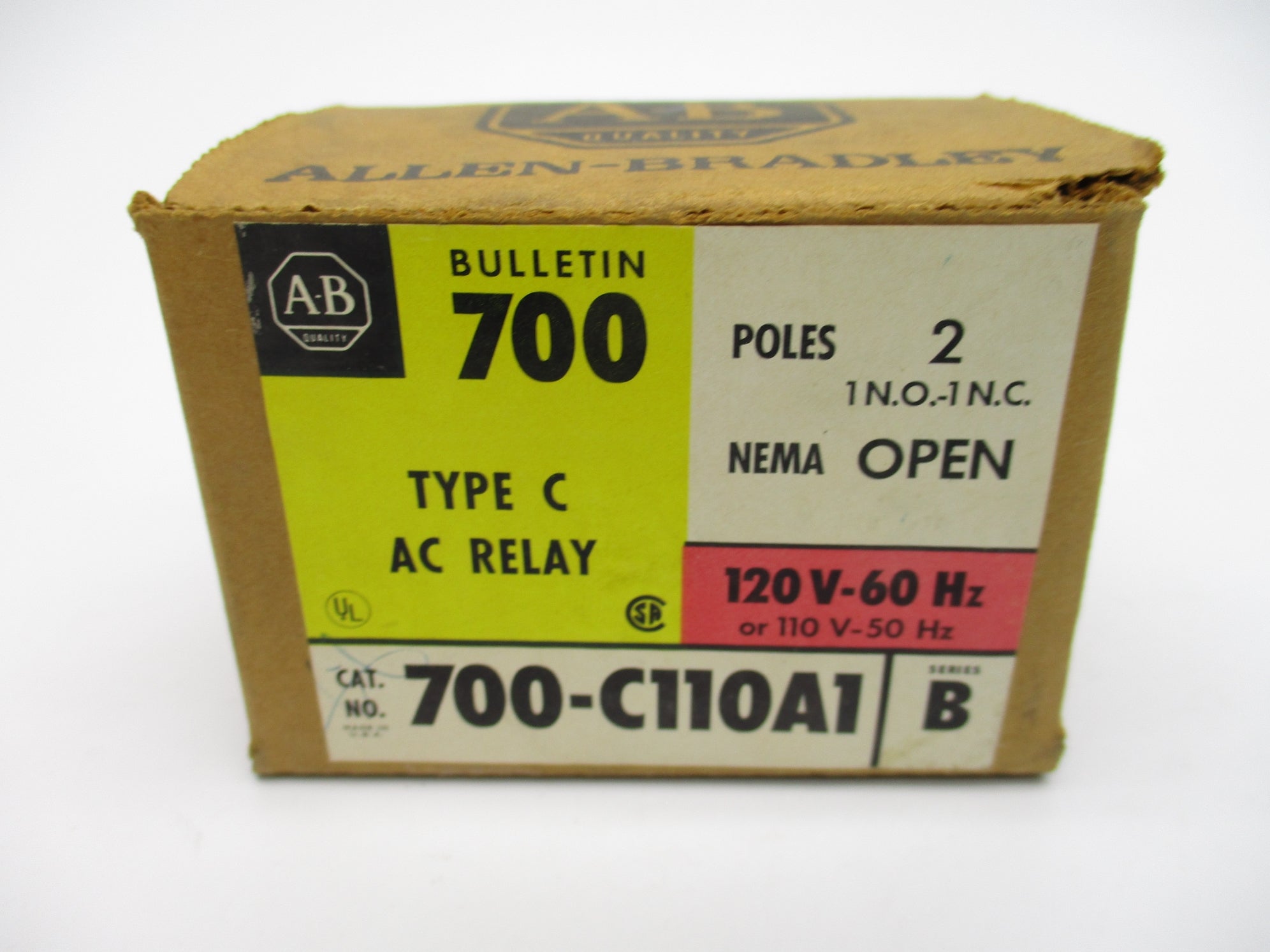 INDUSTRIAL SPARE PART 700-C110A1 SER. B 110/120V (BR/YL) NSMP