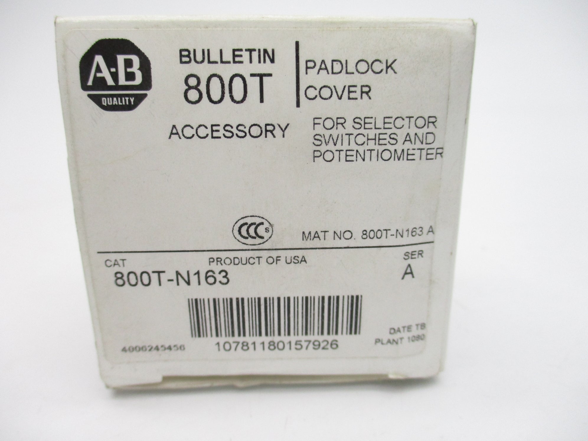 ALLEN BRADLEY 800T-N163 SER. A (WH) NSMP