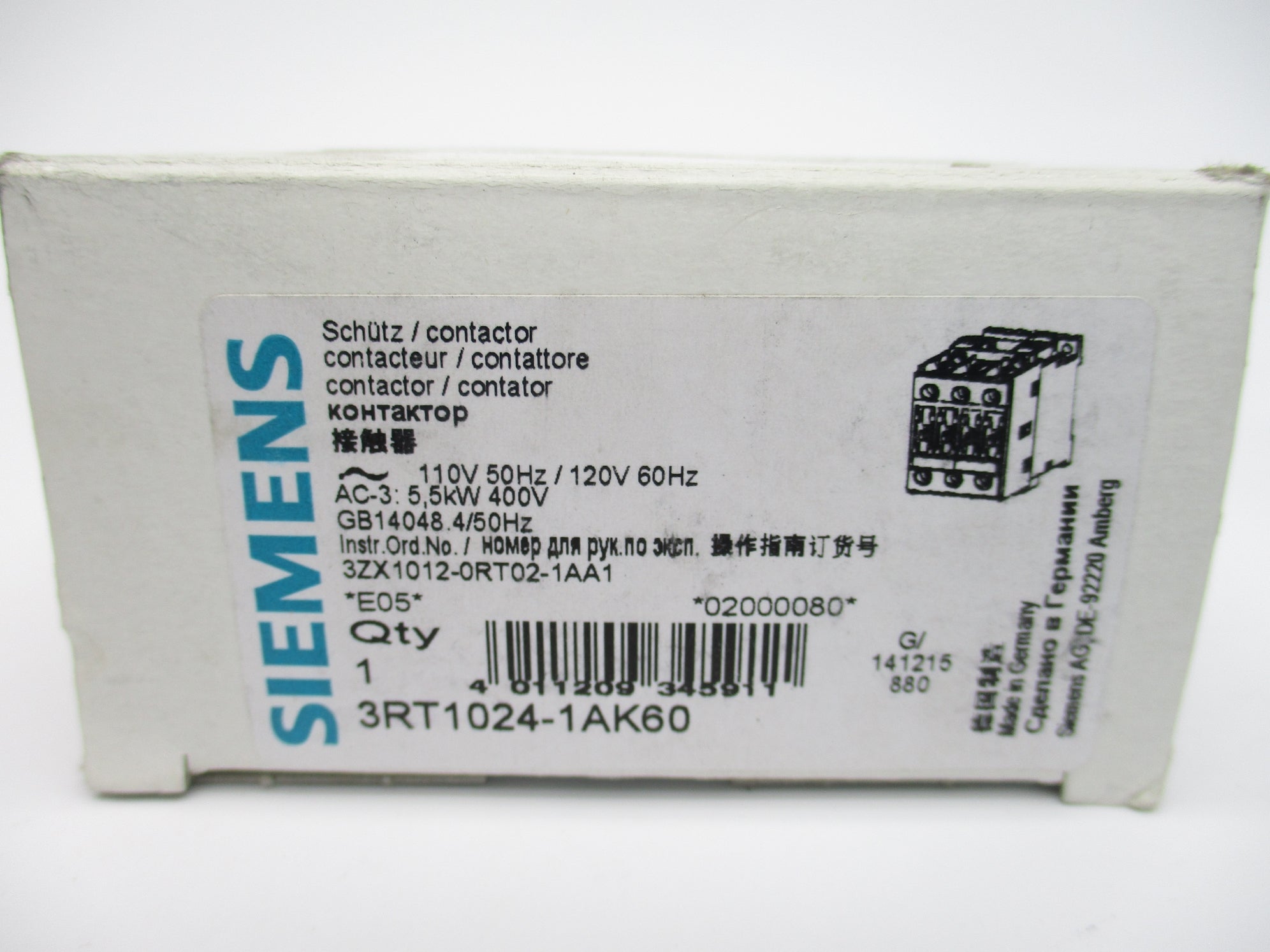 SIEMENS 3RT1024-1AK60 110/120V NSMP