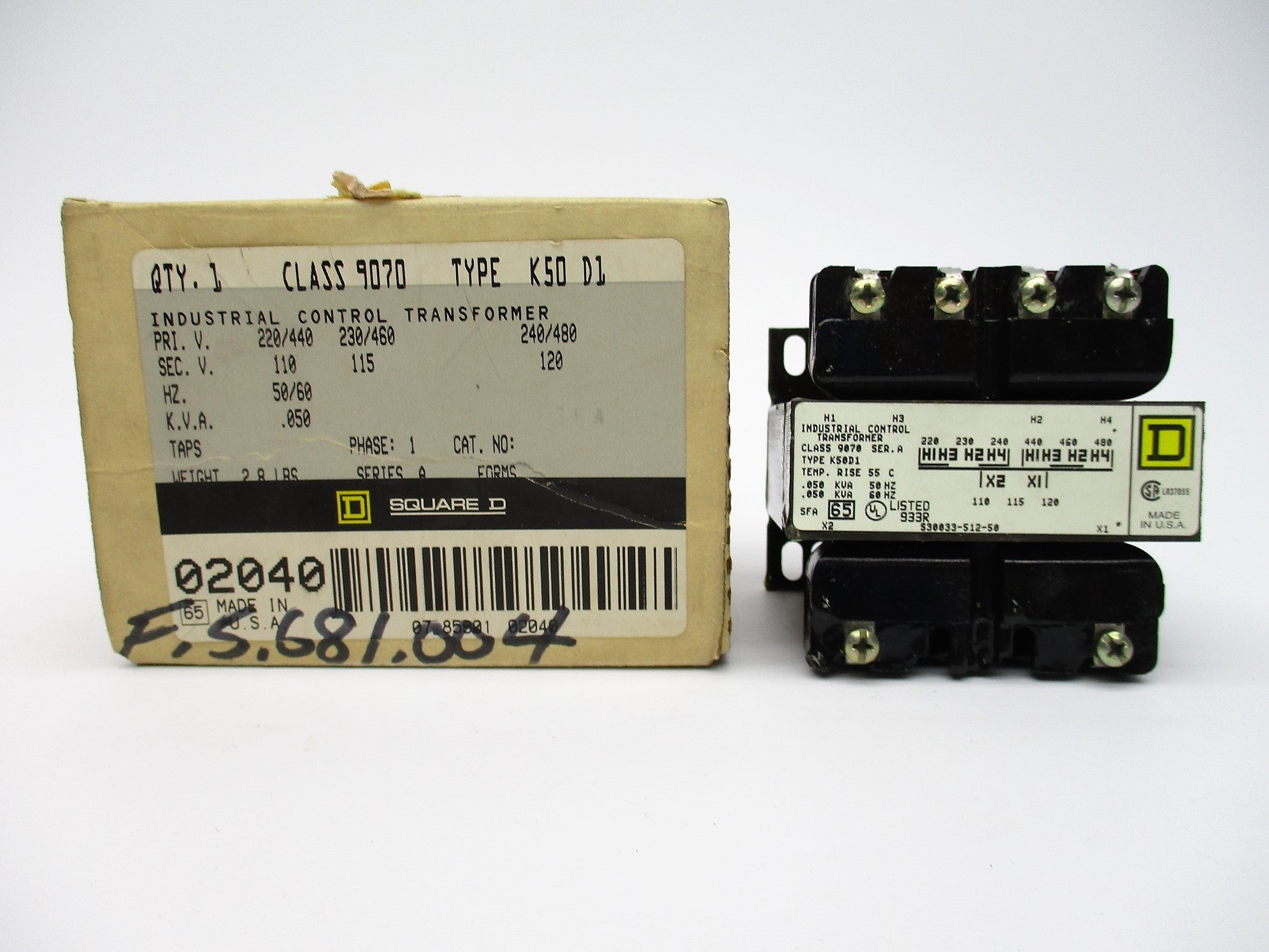SQUARE D 9070K50D1 SER. A 240/480V NSMP