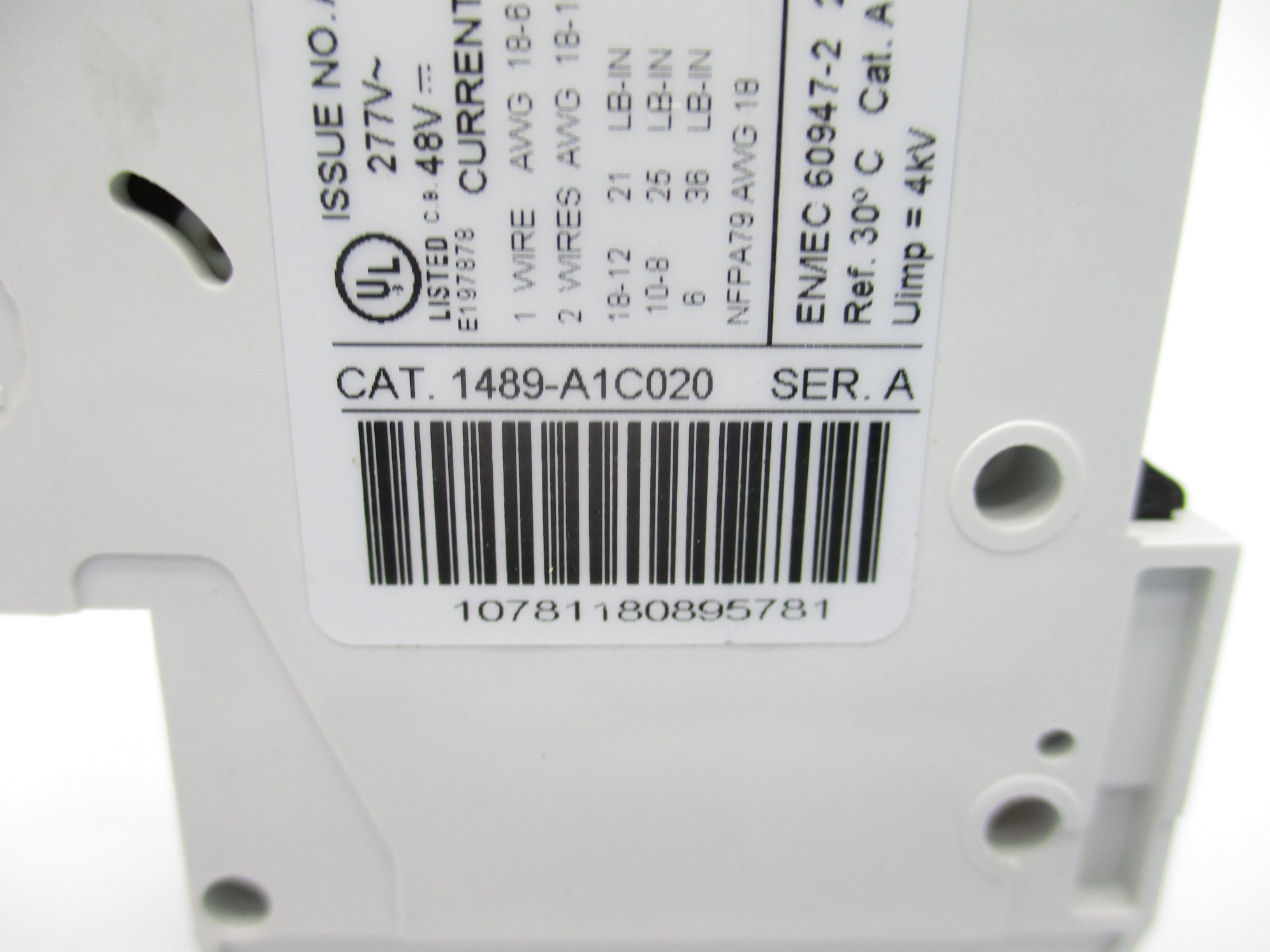 ALLEN BRADLEY 1489-A1C020 SER. A 277VAC 2A   NSNP