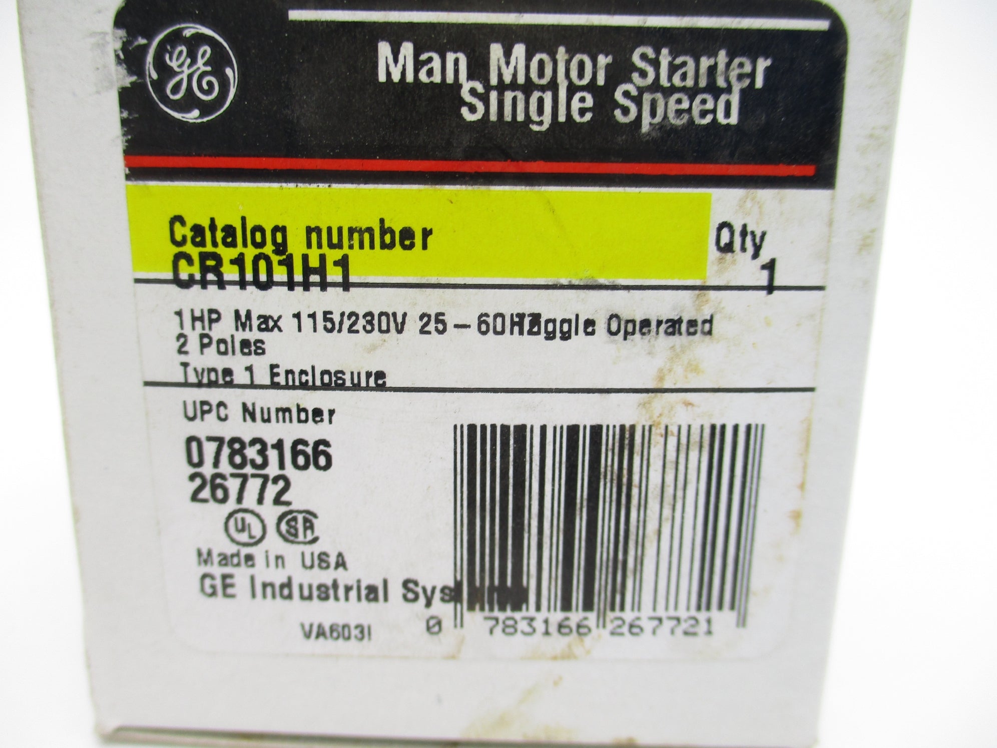 GENERAL ELECTRIC CR101H1 115/230VAC NSMP