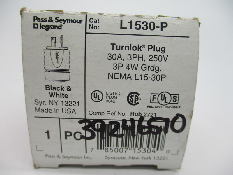 PASS & SEYMOUR L1530-P 250V 30A NSMP