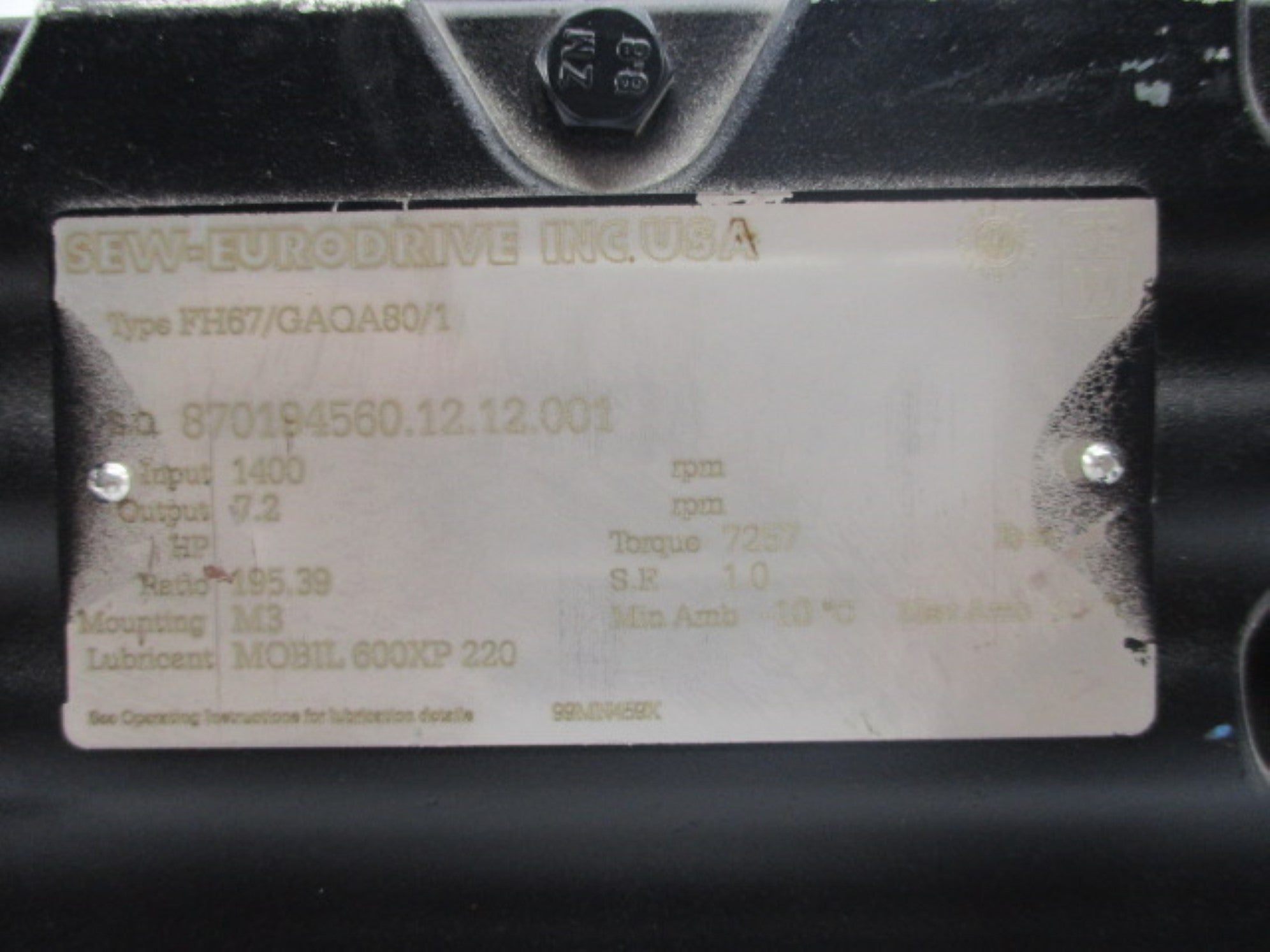 SEW-EURODRIVE FH67/GAOA80/1 NSNP