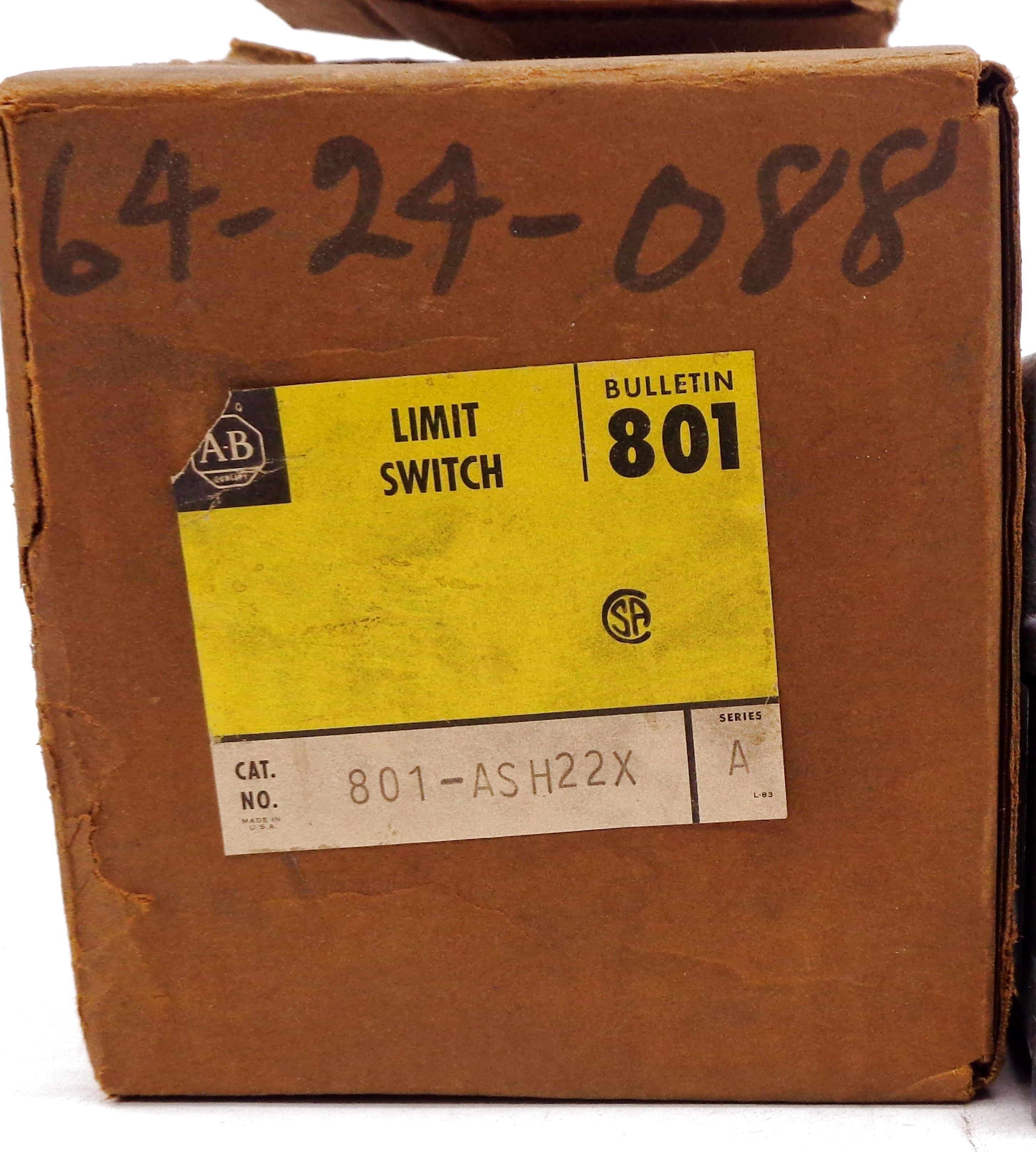 INDUSTRIAL SPARE PART 801-ASH22X SER. A 600VAC (BR/YL) NSMP