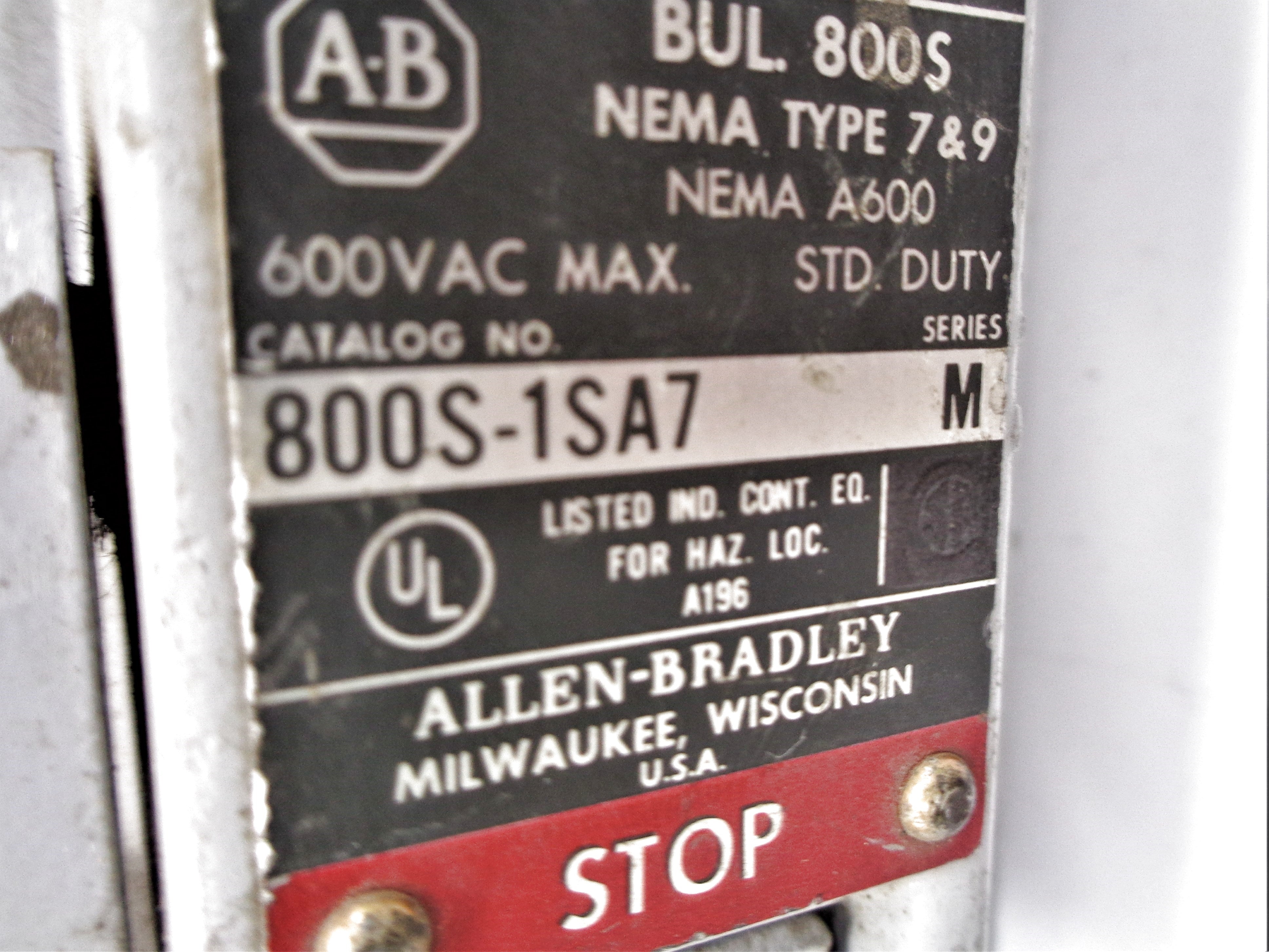INDUSTRIAL SPARE PART 800S-1SA7 SER. M NSNP