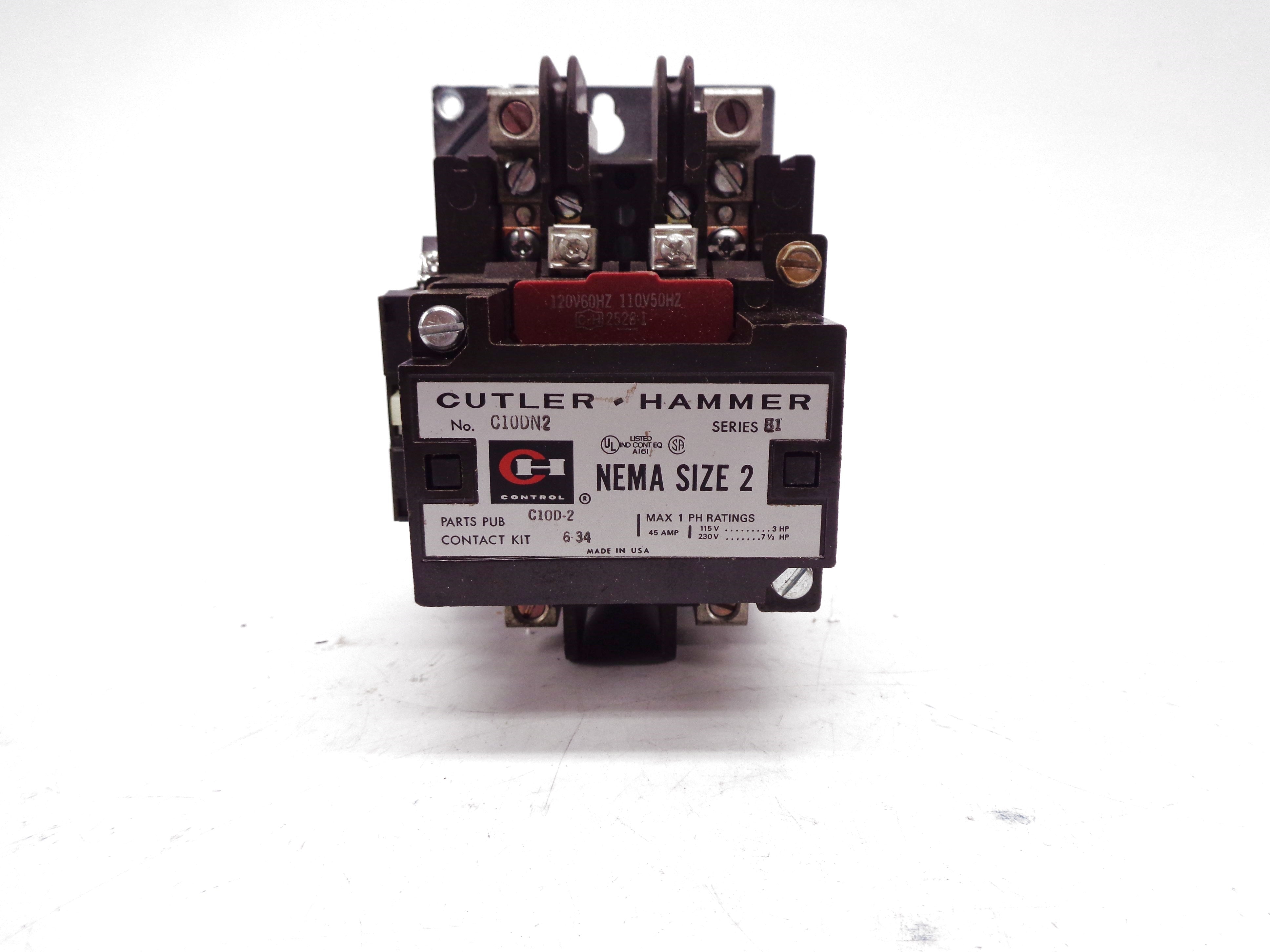 CUTLER HAMMER C10DN2 SER. B1 120V NSNP