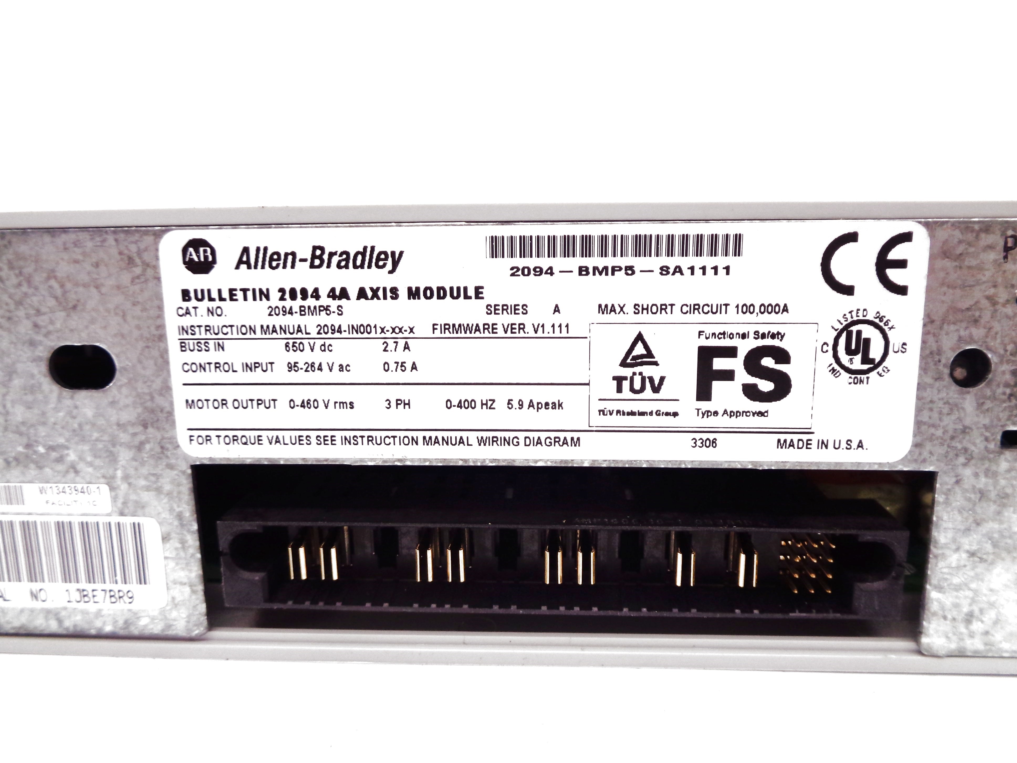 INDUSTRIAL SPARE PART 2094-BMP5-S SER. A F/W 1.111 REMAN