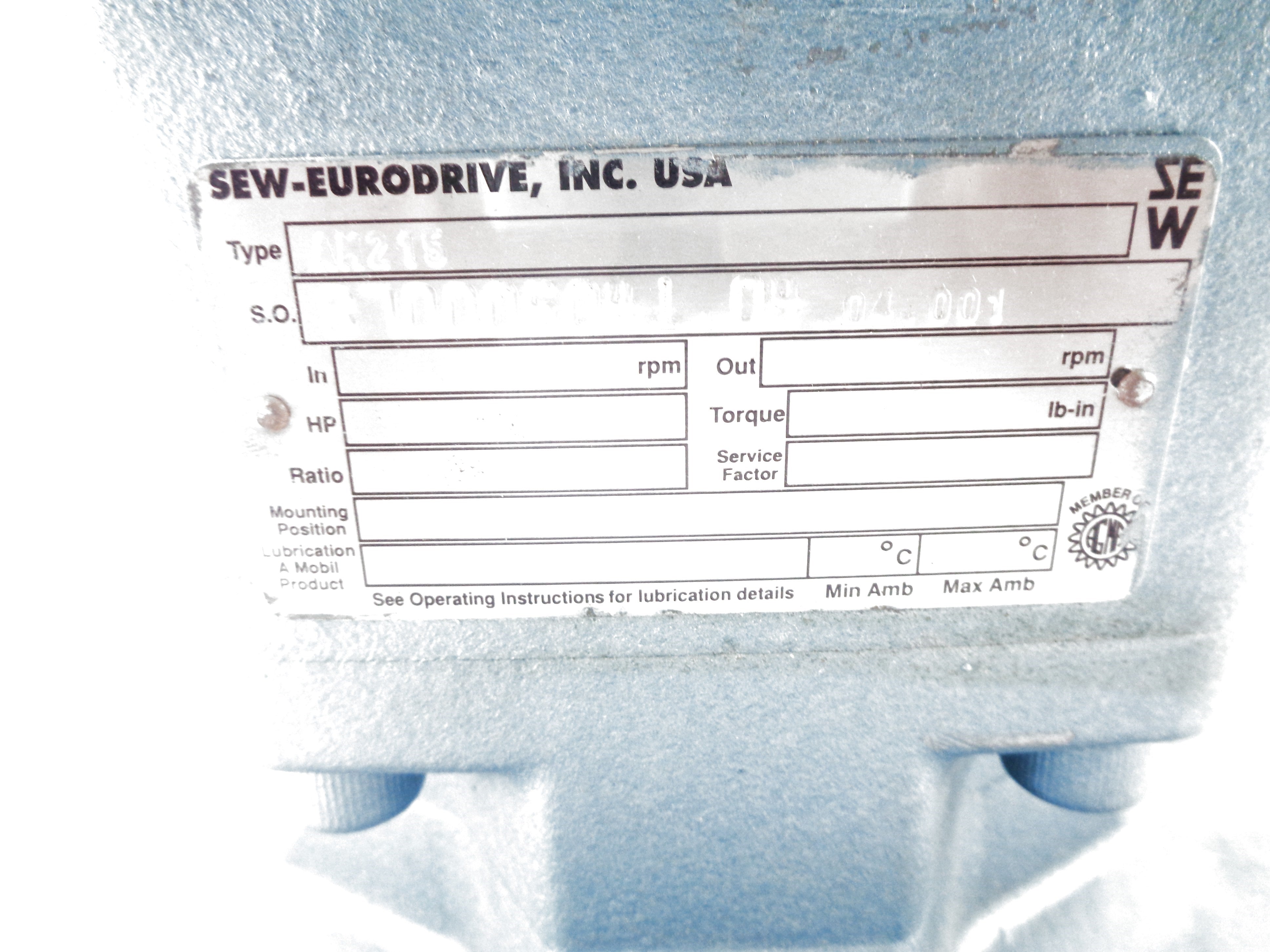 SEW EURODRIVE AM215 UNMP