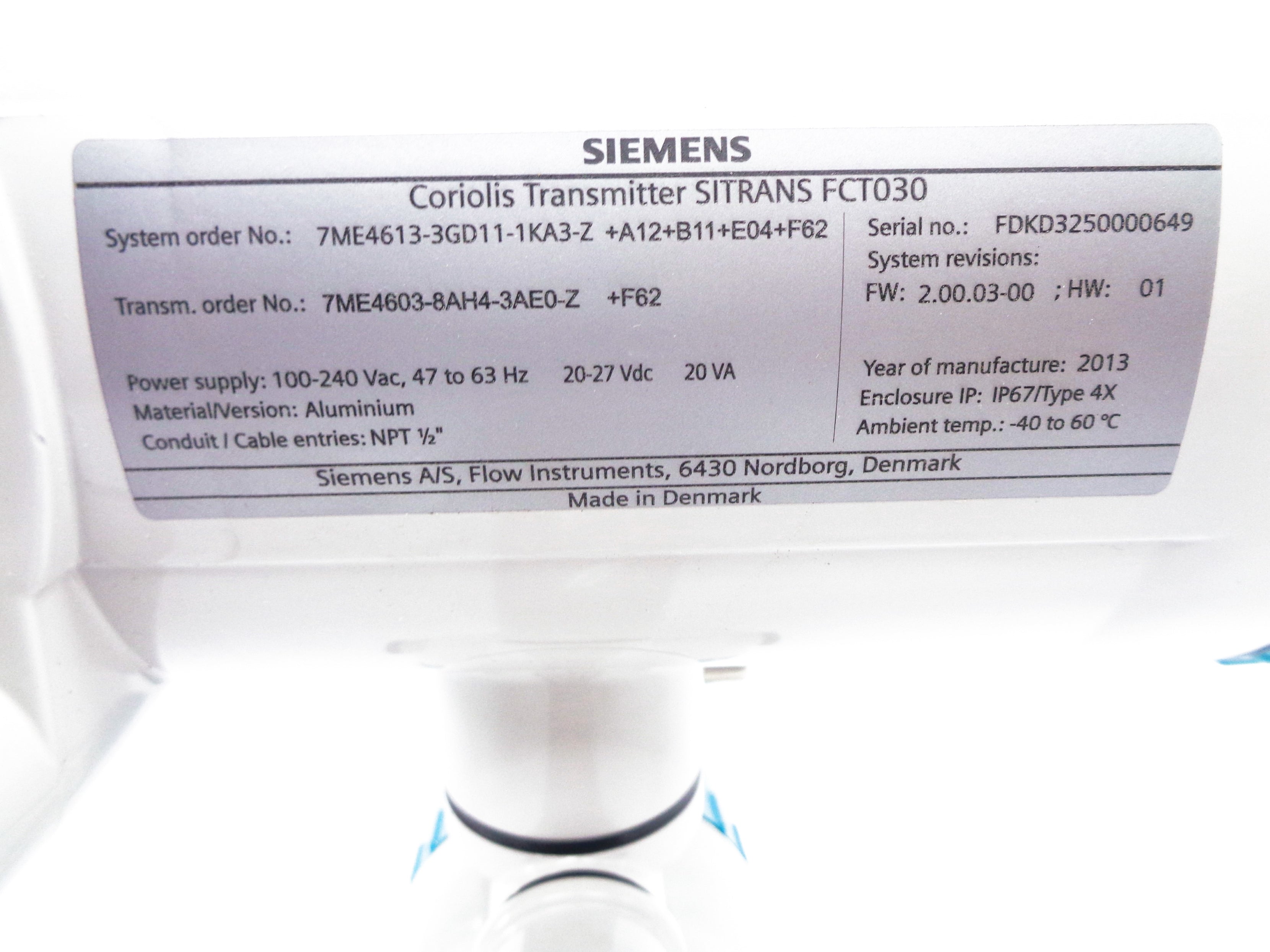 SIEMENS 7ME4613-3GD11-1KA3-Z NSNP