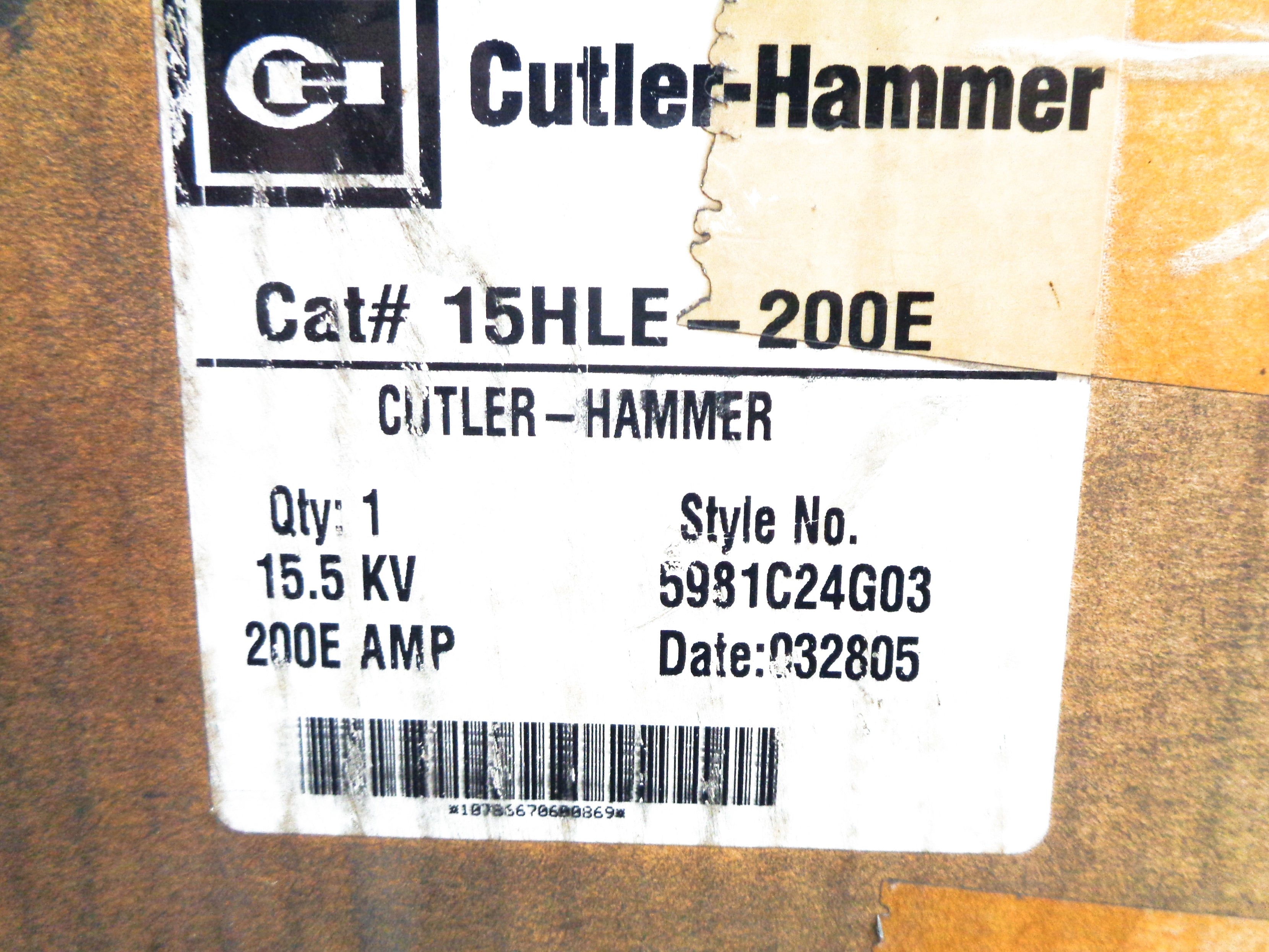 CUTLER HAMMER 15HLE-200E NSMP