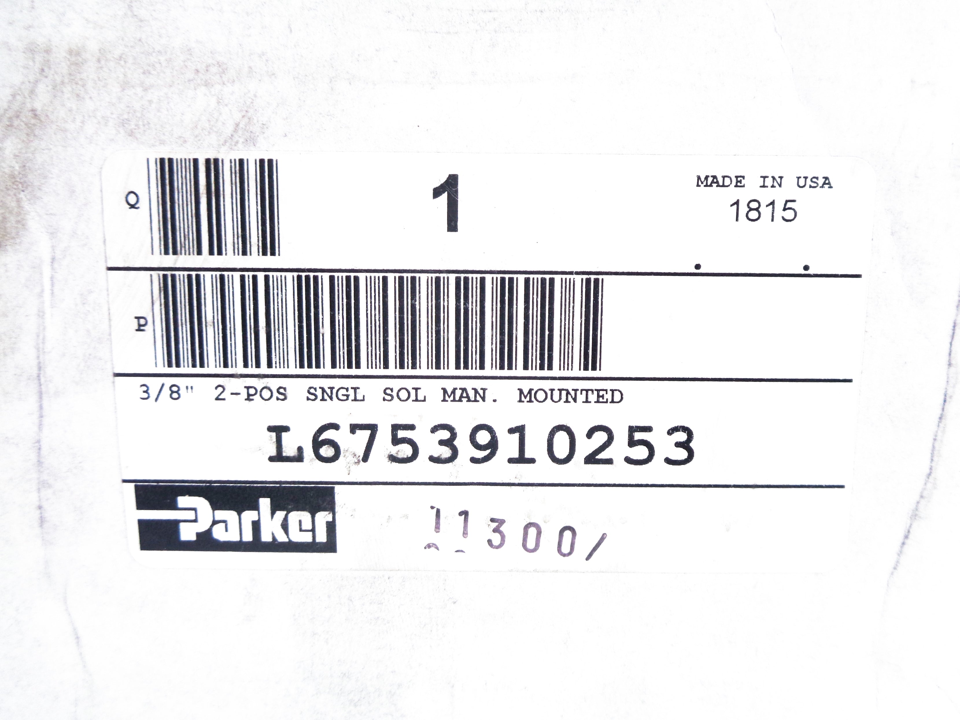 PARKER L6753910253 110/120VAC 140PSI 3/8" NSMP