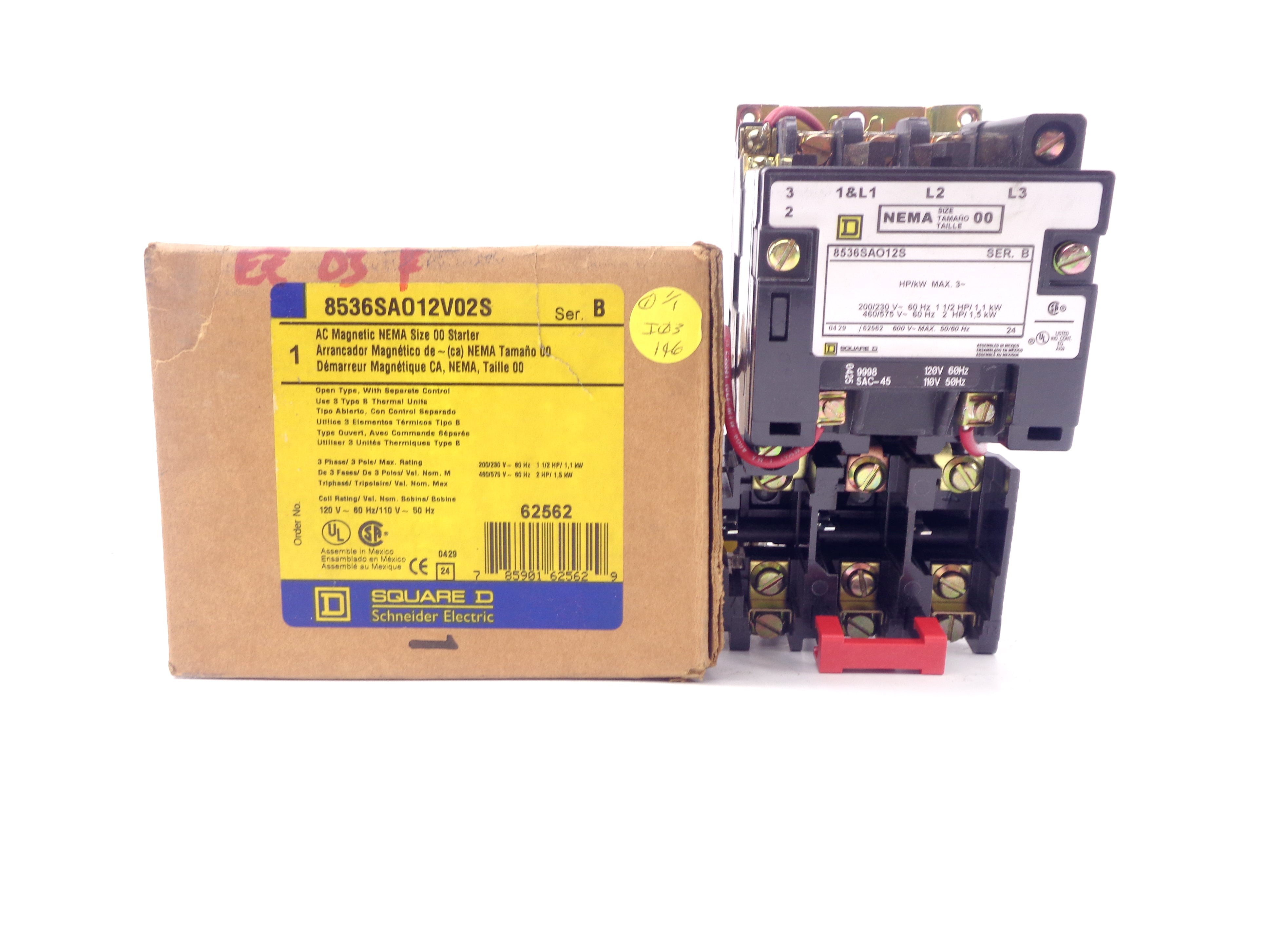 SQUARE D 8536SAO12V02S SER. B 110/120V NSMP