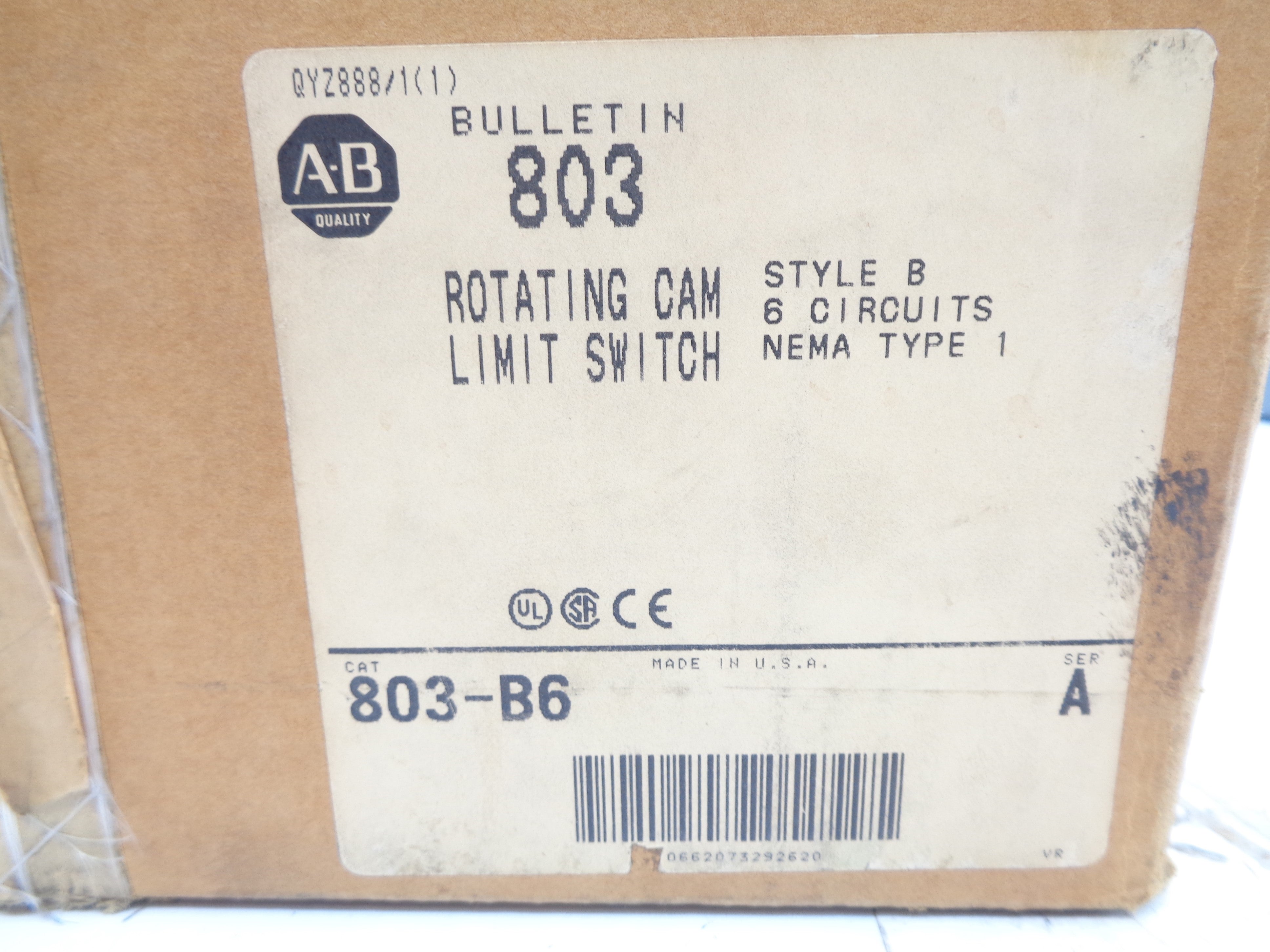 INDUSTRIAL SPARE PART 803-B6 SER. A (BR/WH) NSMP