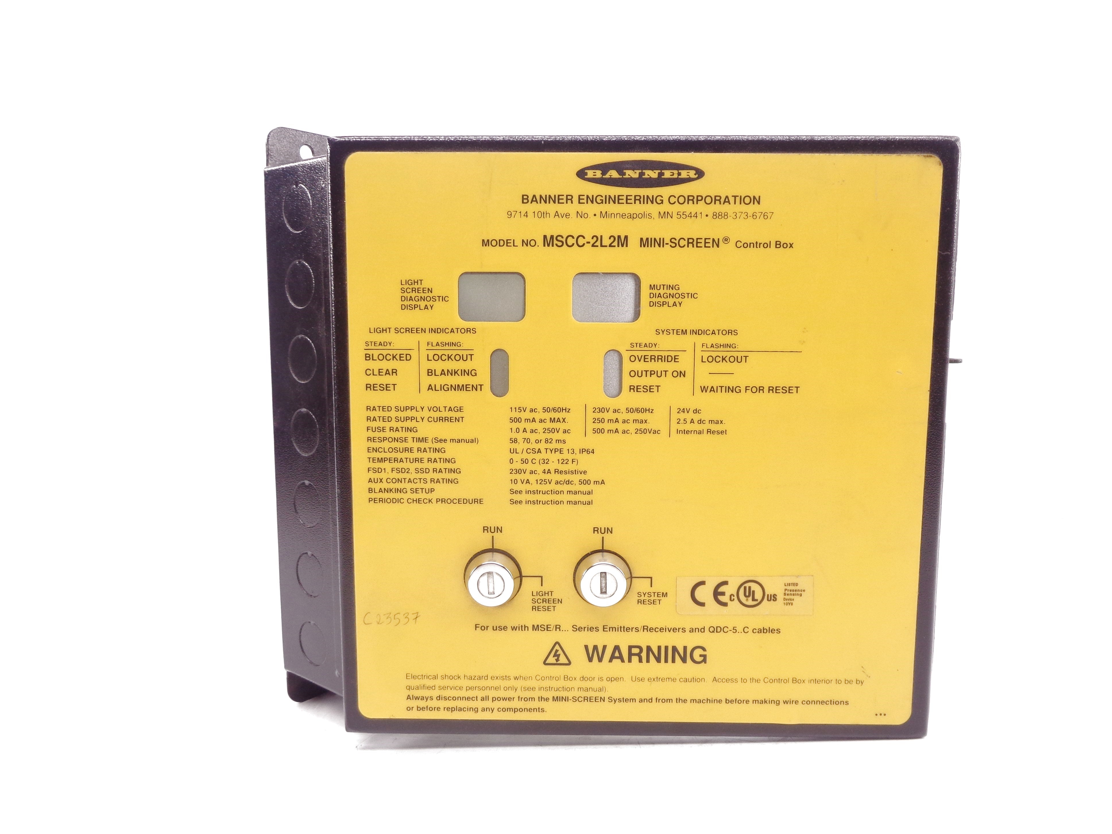 BANNER ENGINEERING MSCC-2L2M 62041 NSNP