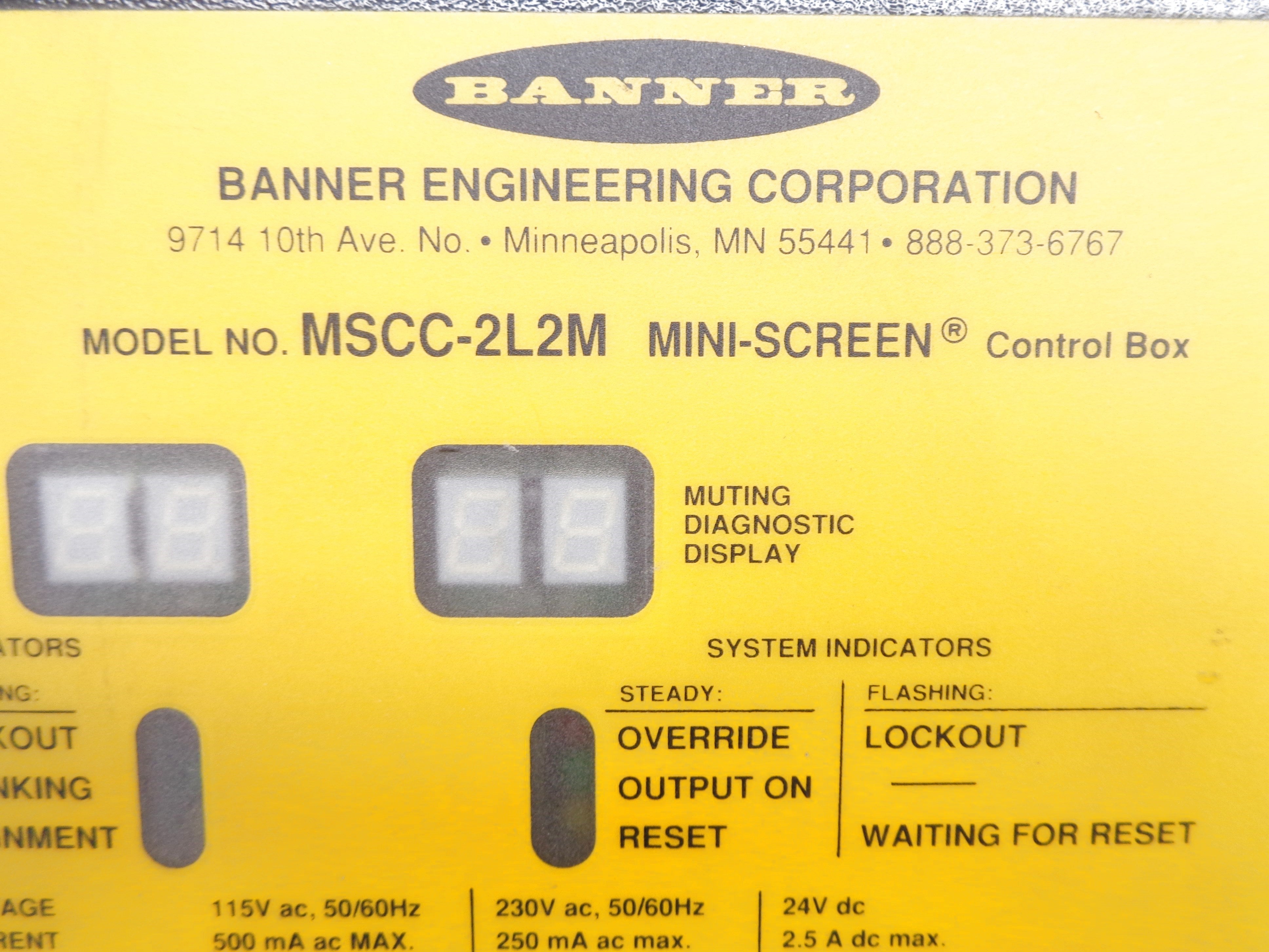 BANNER ENGINEERING MSCC-2L2M 62041 NSNP