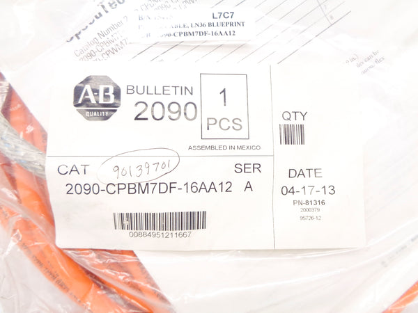 ALLEN BRADLEY 2090-CPBM7DF-16AA12 SER. A NSMP