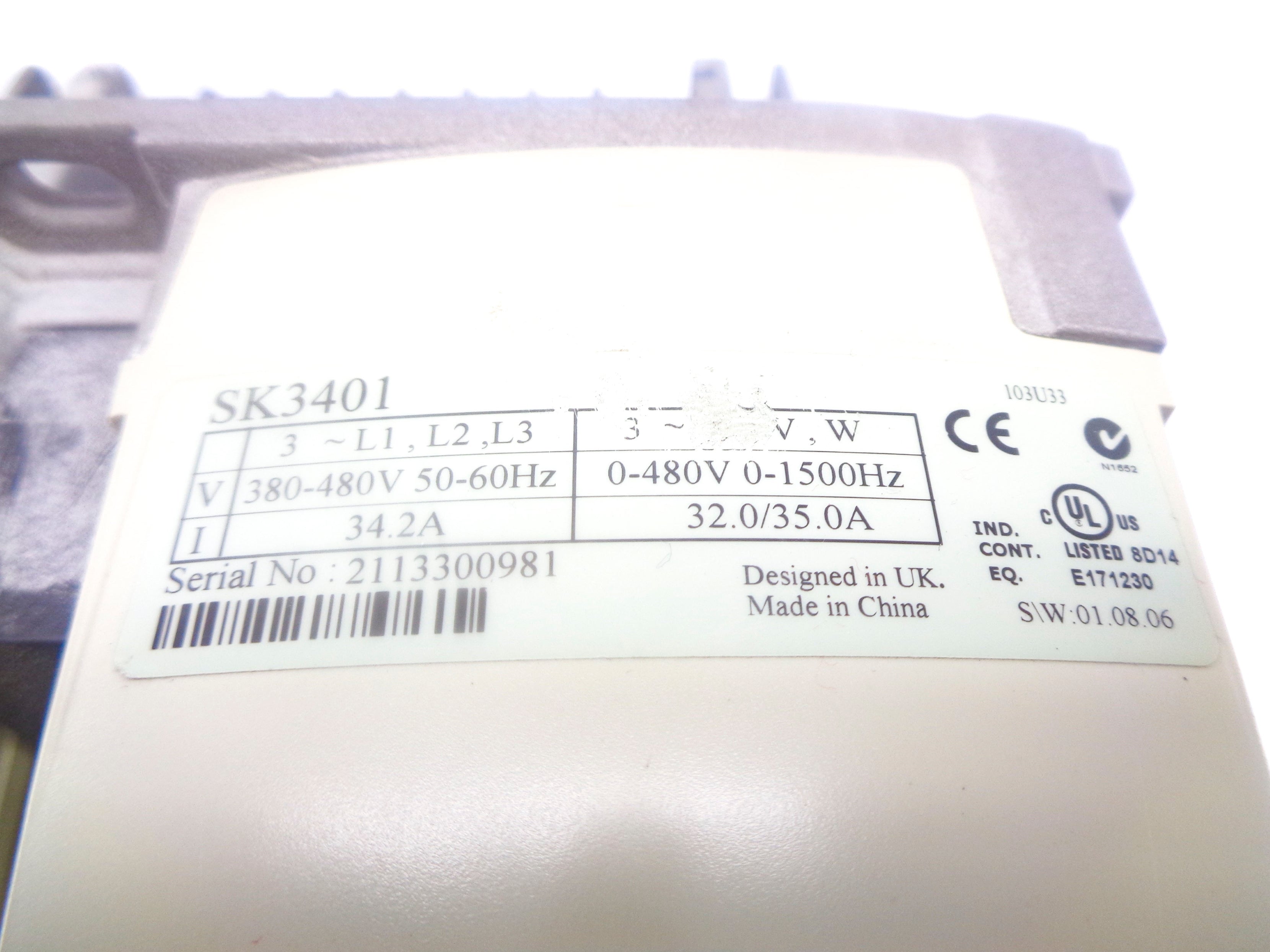 CONTROL TECHNIQUES SK3401 (AS PICTURED) UNMP