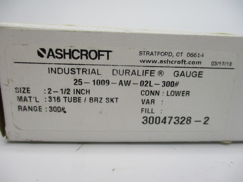 ASHCROFT 25-1009-AW-02L-300# NSMP