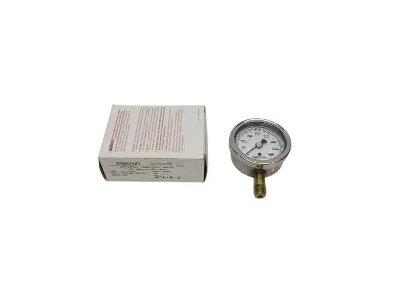 ASHCROFT 25-1009-AW-02L-400# 0-400PSI 2-1/2" NSMP