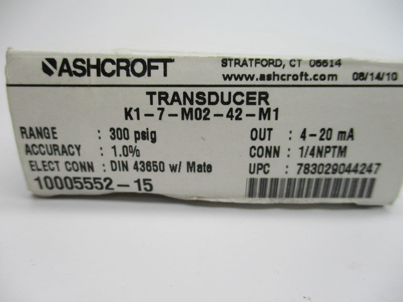 ASHCROFT K1-7-M02-42-M1 NSMP