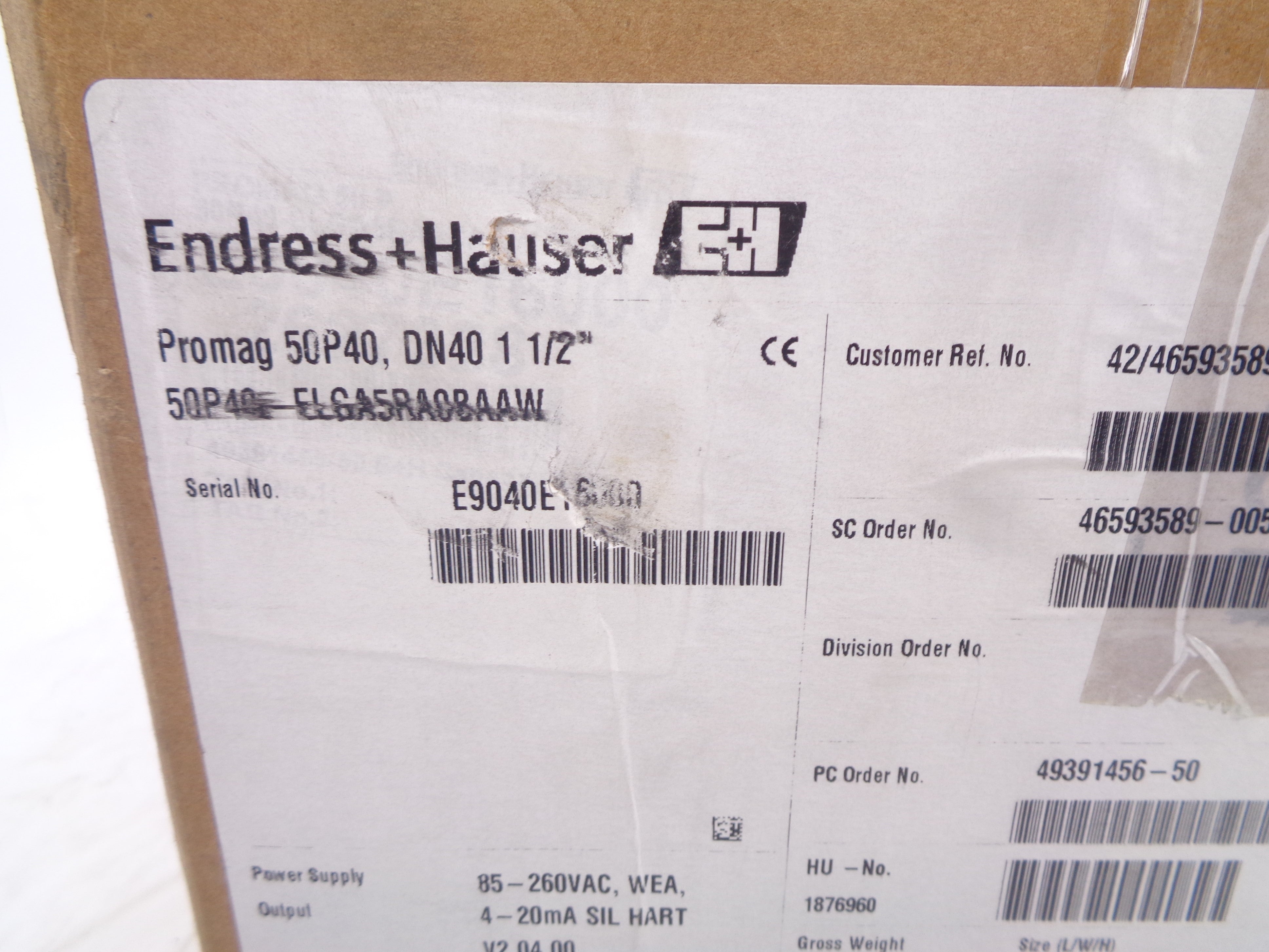ENDRESS+HAUSER 50P40ELGA5RA0BAAW NSMP