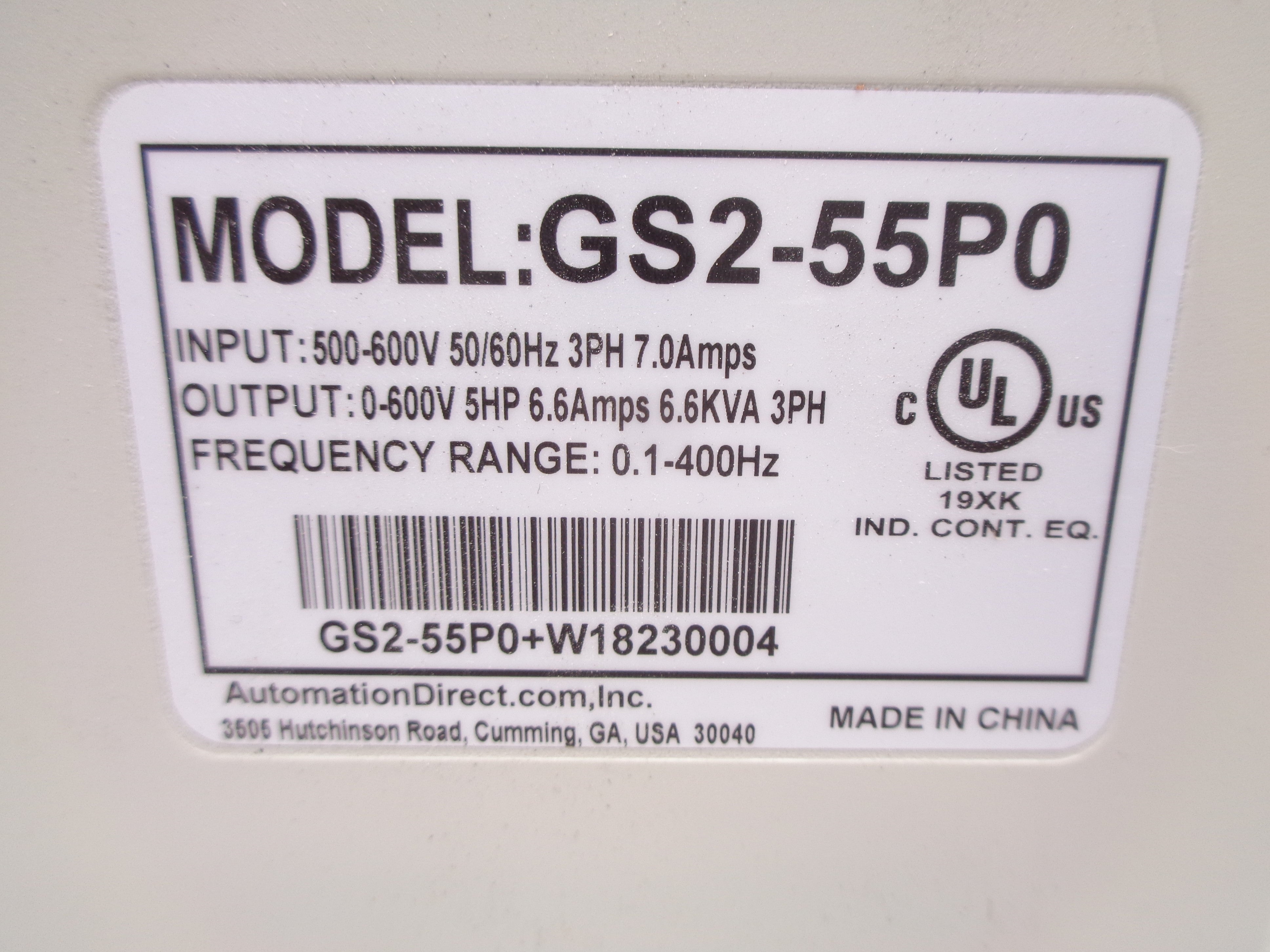 AUTOMATION DIRECT GS2-55P0 UNMP