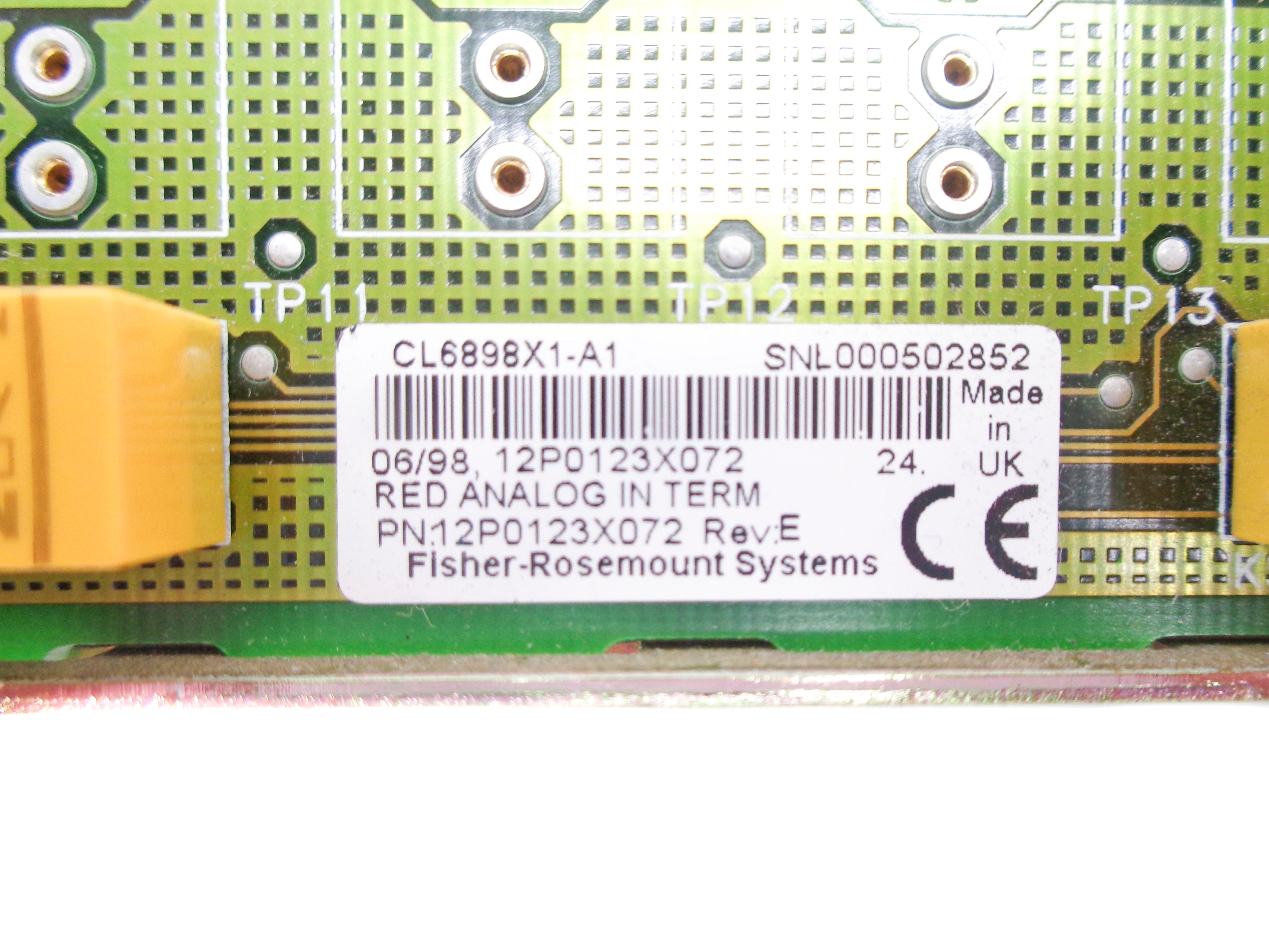 FISHER ROSEMOUNT CL6898X1-A1 12P0123X072 REV. E UNMP