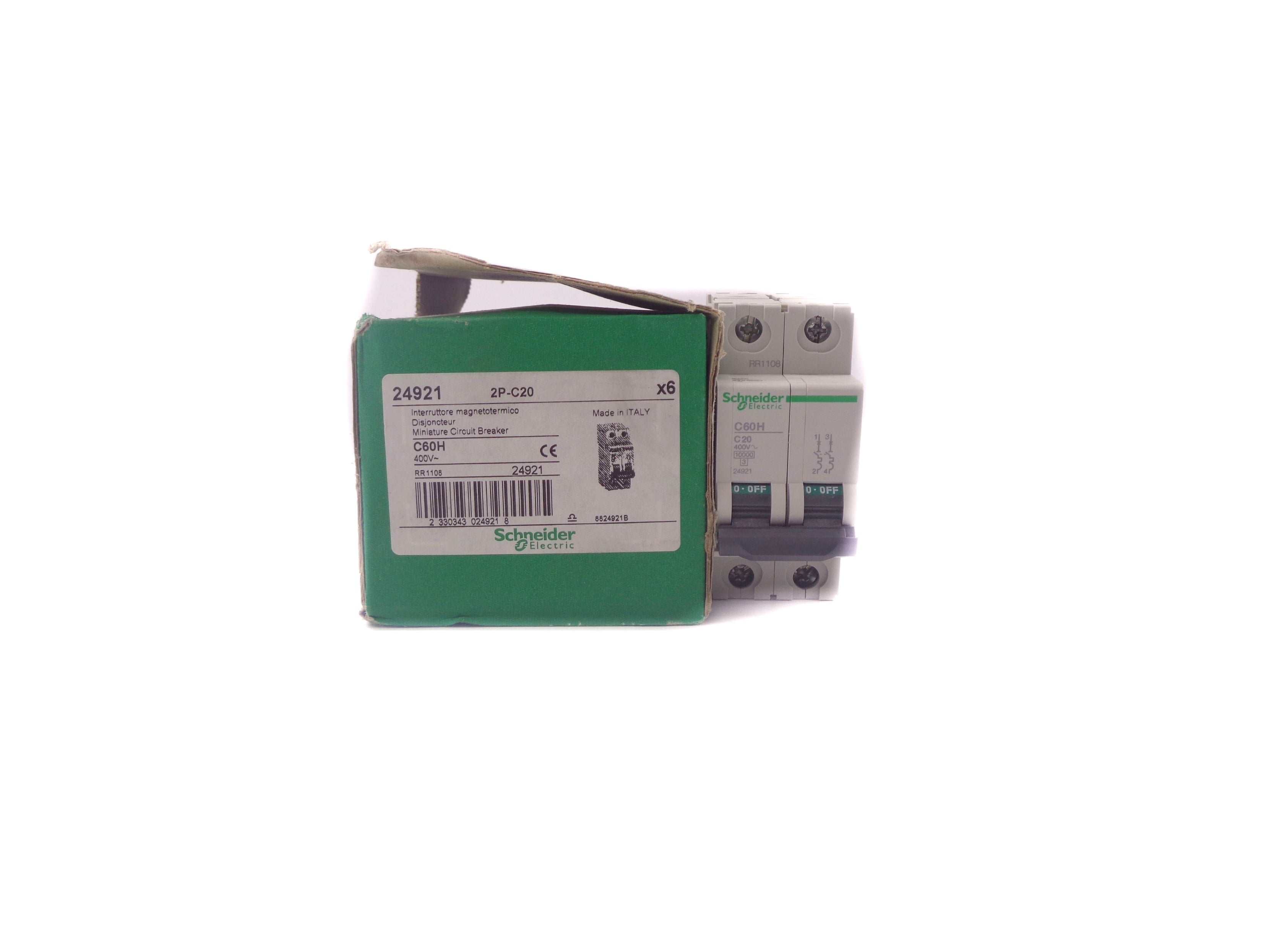 SCHNEIDER ELECTRIC 24921 20A 400V (PKG OF 6) NSMP