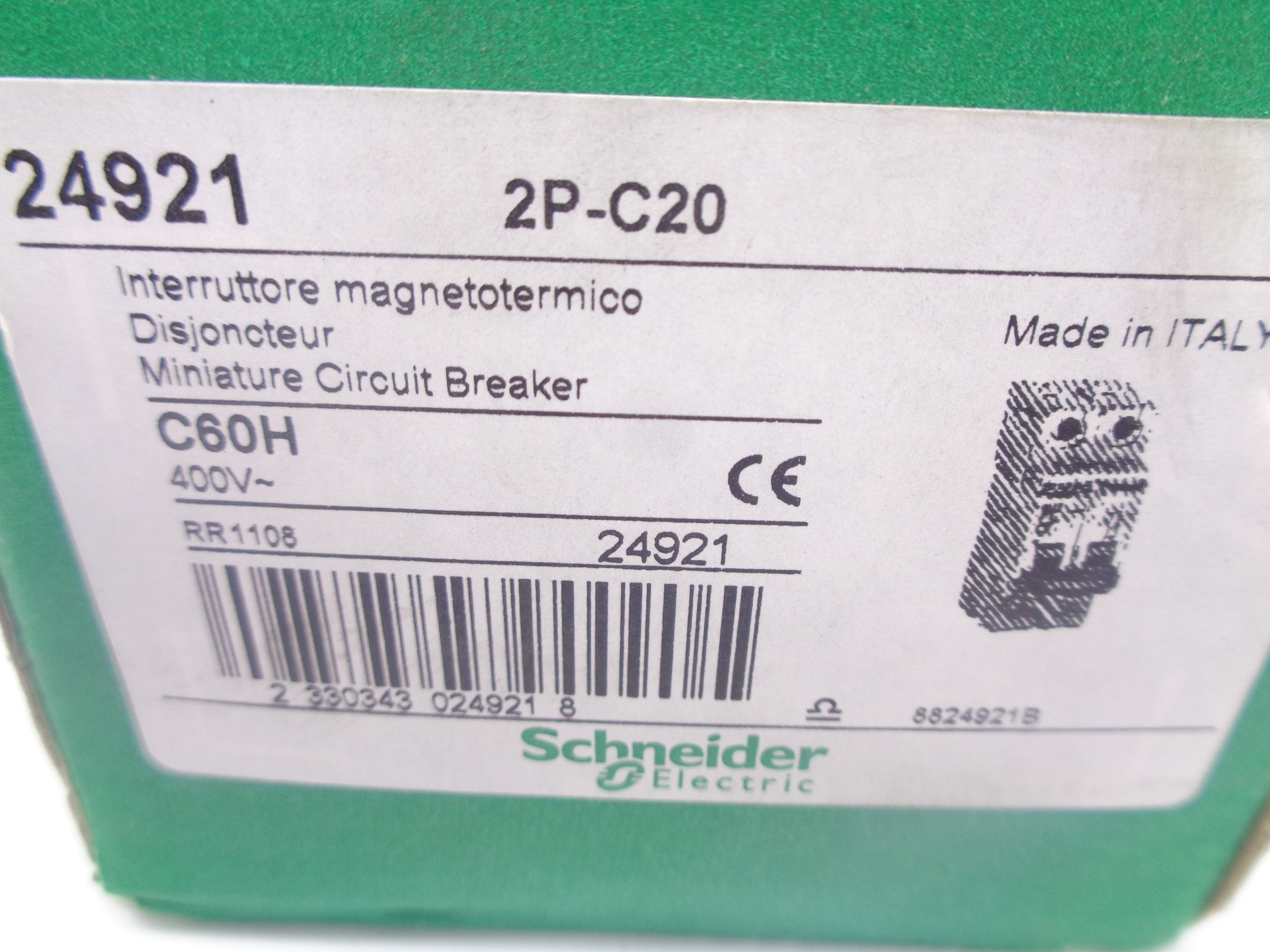 SCHNEIDER ELECTRIC 24921 20A 400V (PKG OF 6) NSMP
