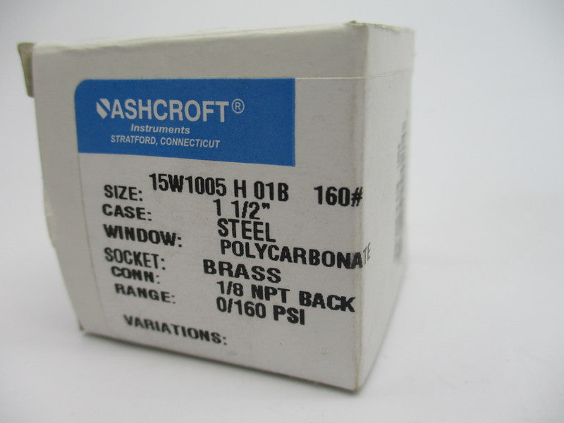 ASHCROFT 15W1005PH-01B-160# NSMP